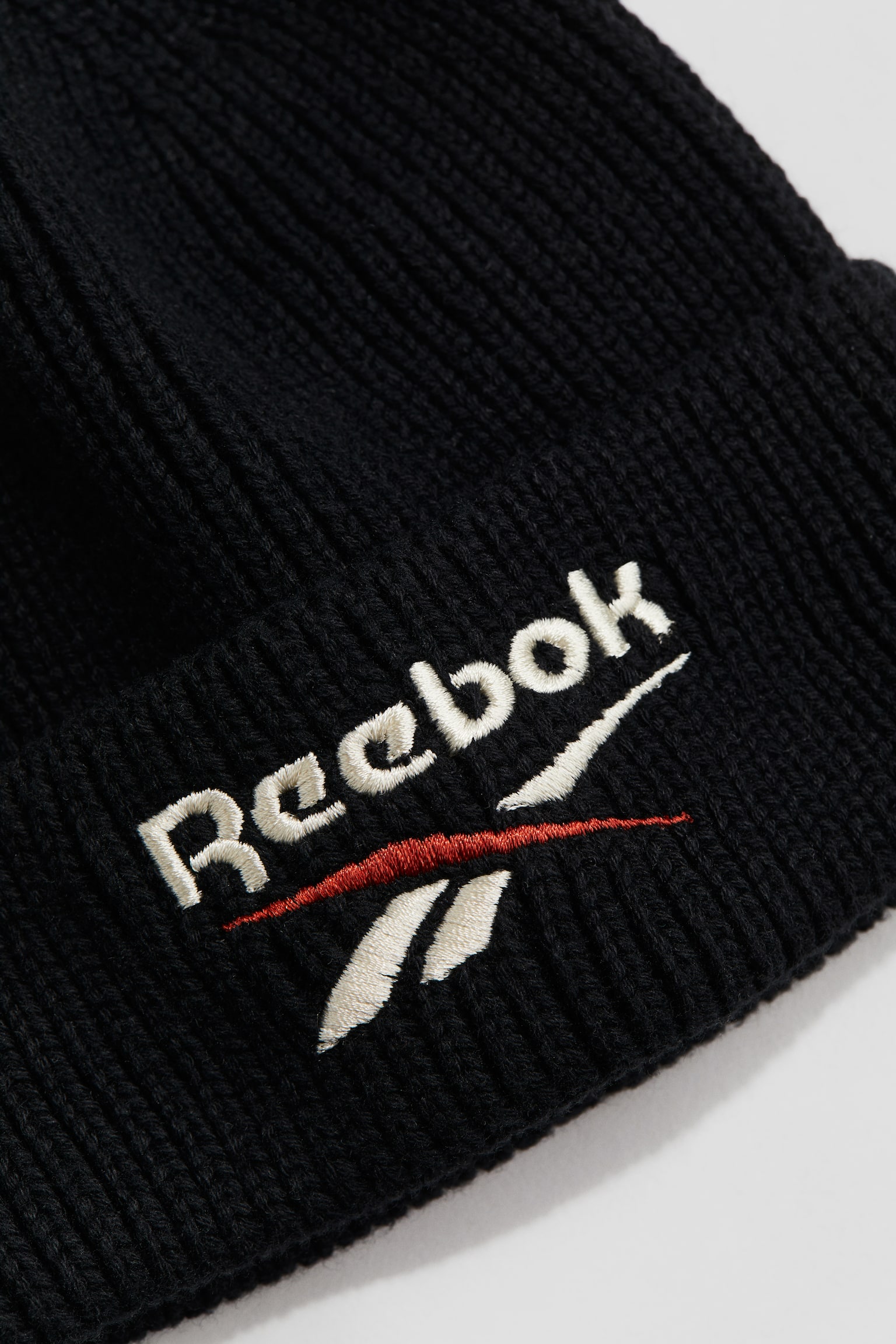 Embroidered-detail beanie - Black/Light pink - 2