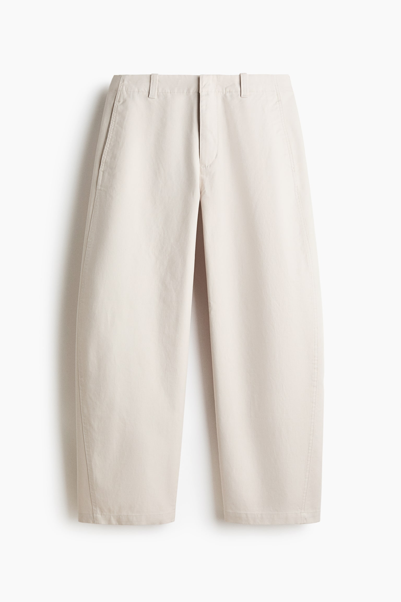 Loose Fit Barrel chinos - Light beige/Black