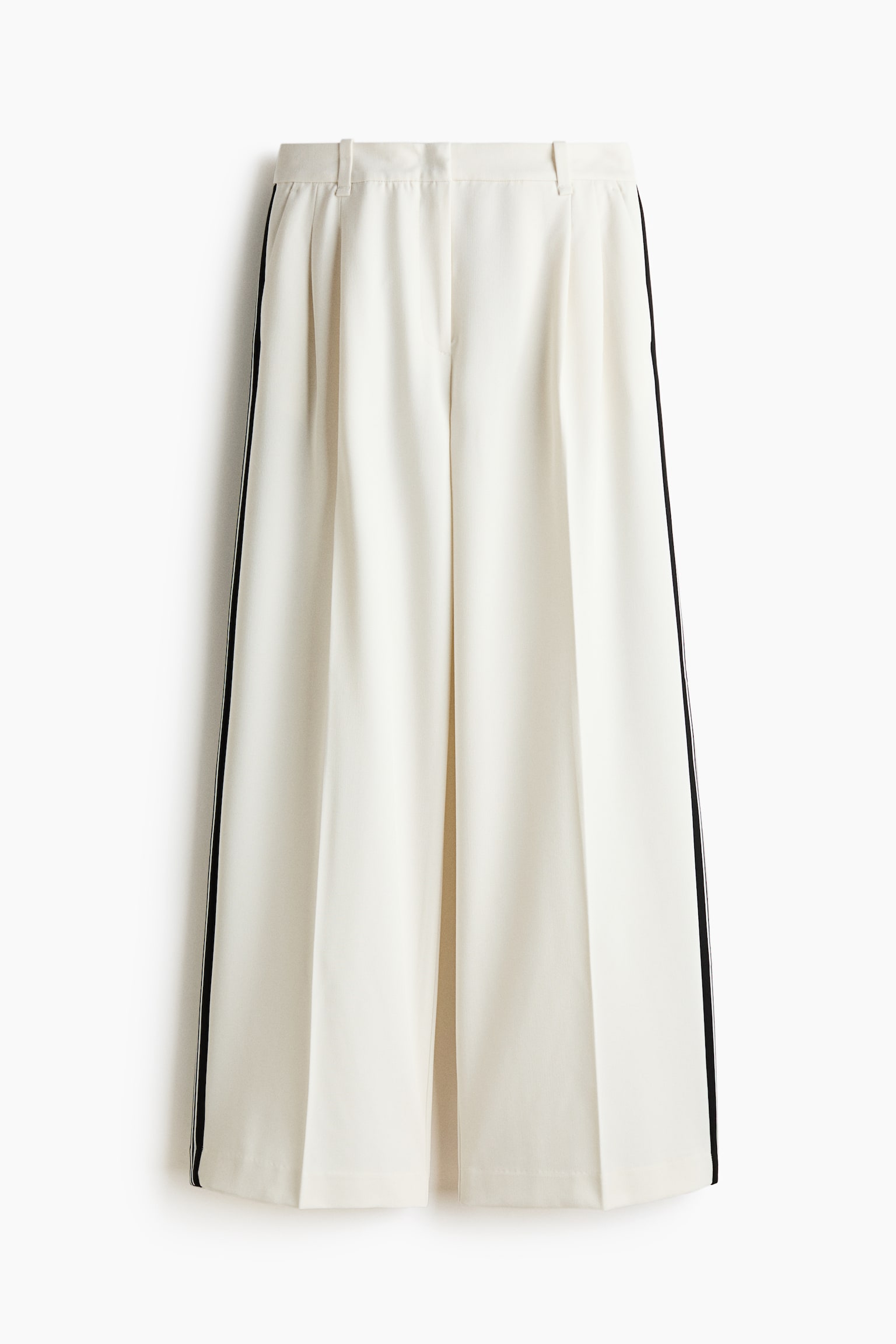 Женские брюки H&M Wide-Leg Dress Pants, цвет: Белый — фото 1