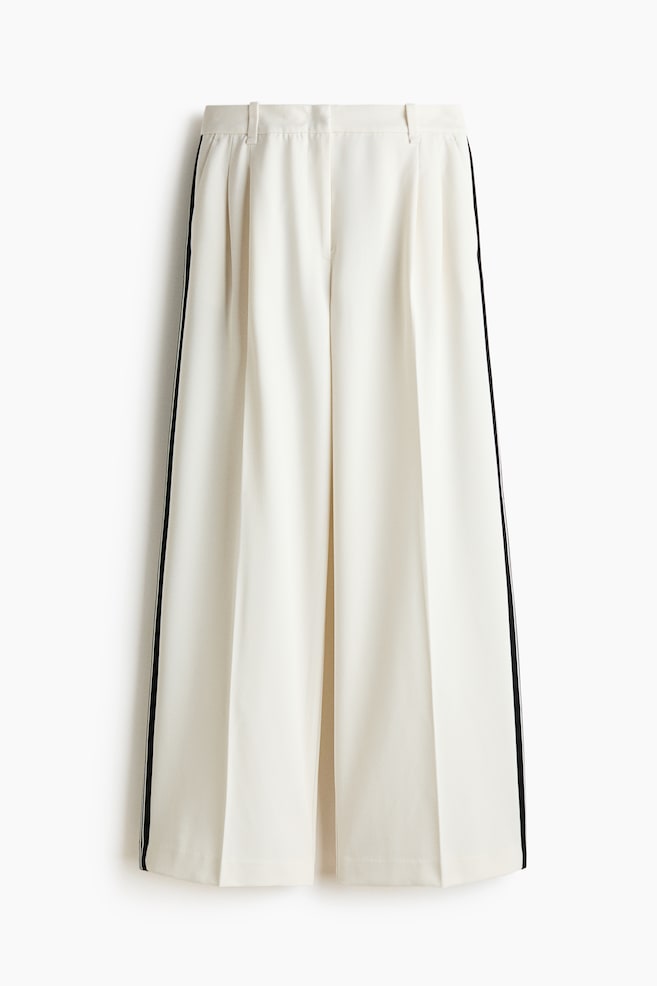 Pantalon chic à jambes larges - Blanc - 1