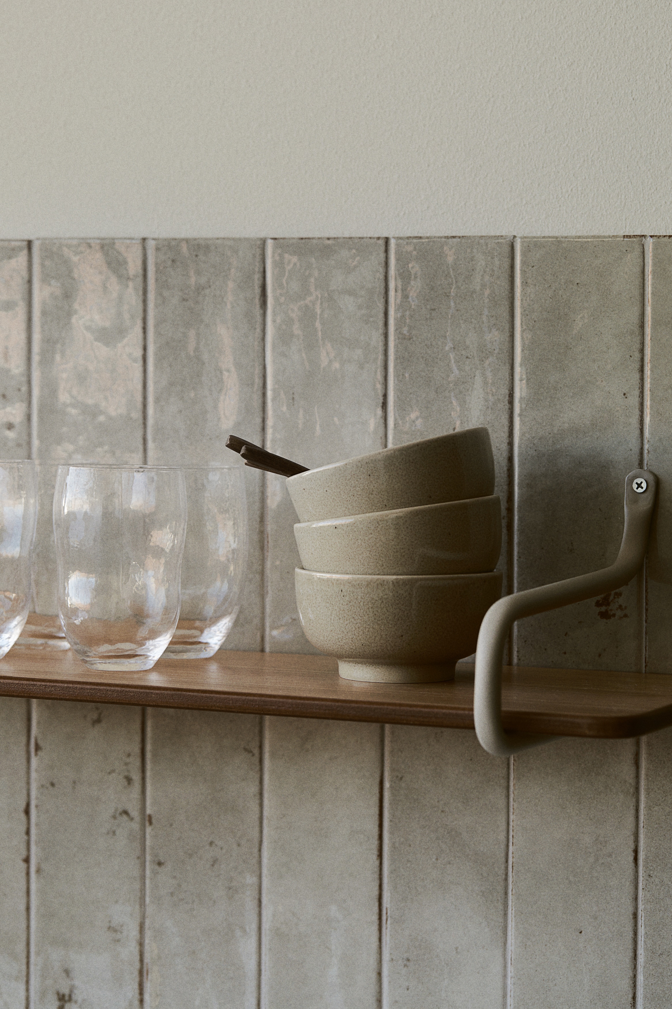 Vägghylla - Beige/Vit