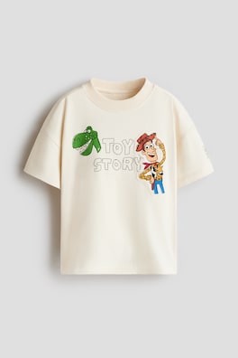 Oversized T-shirt med tryck