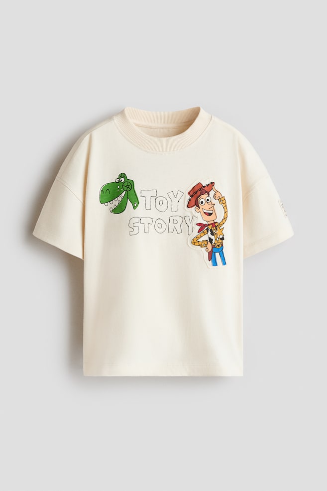 Oversized printed T-shirt - Cream/Toy Story/Bright blue/Marvel Comics - 1