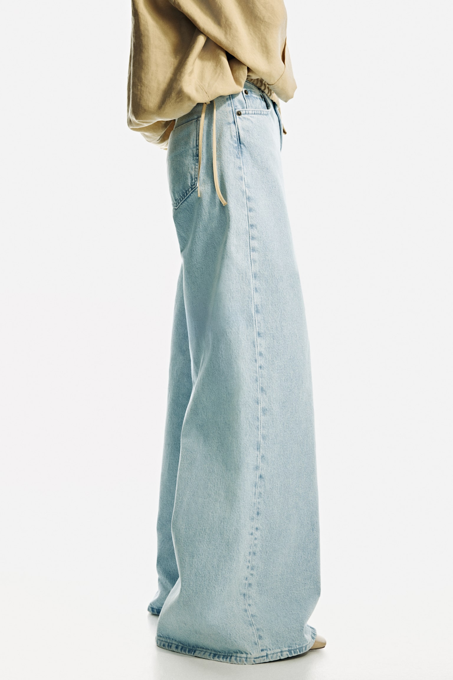 Super Wide High Waist Jeans - Licht denimblauw - 5