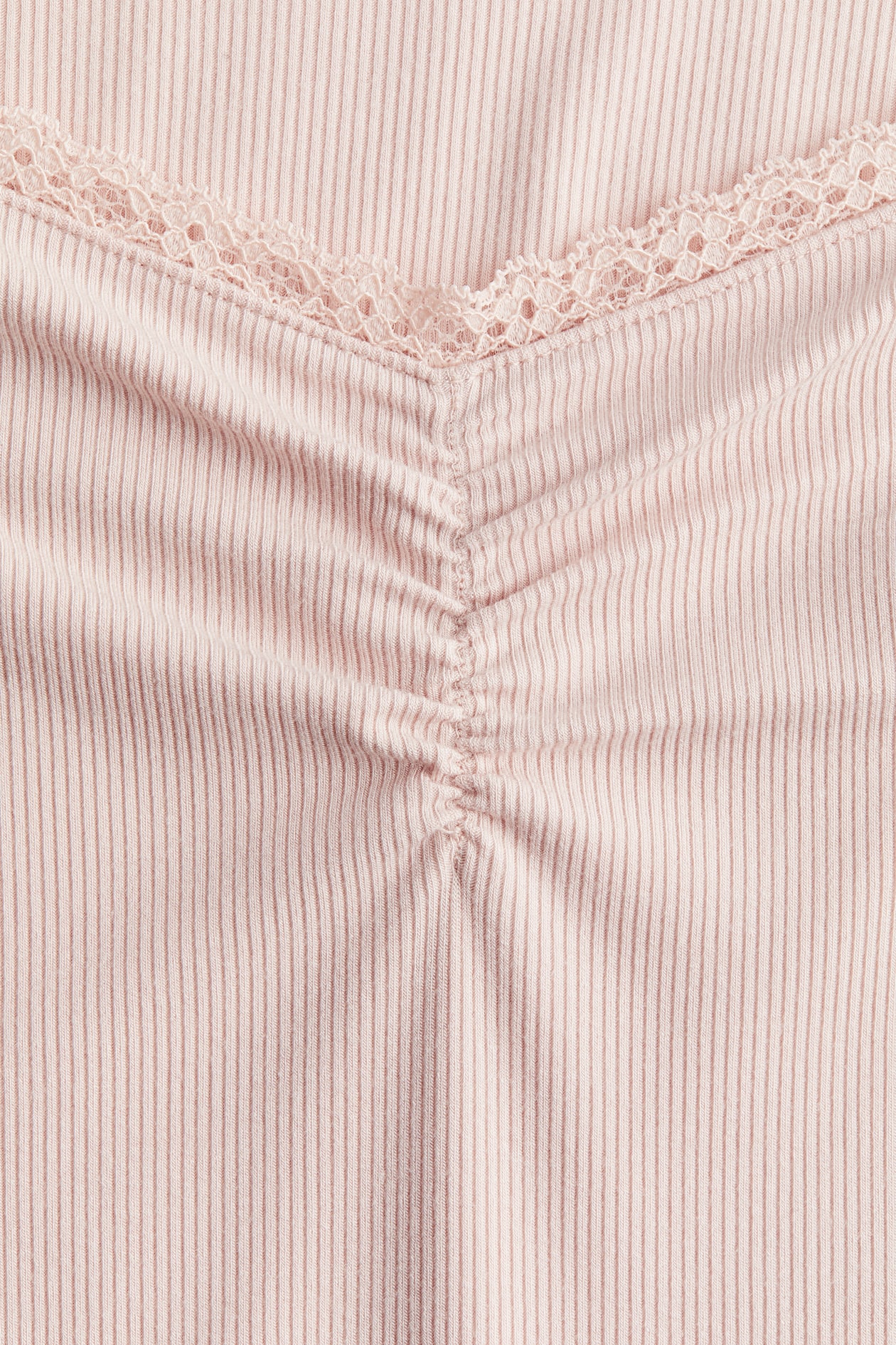 Lace-Trimmed Ribbed Top - image 2