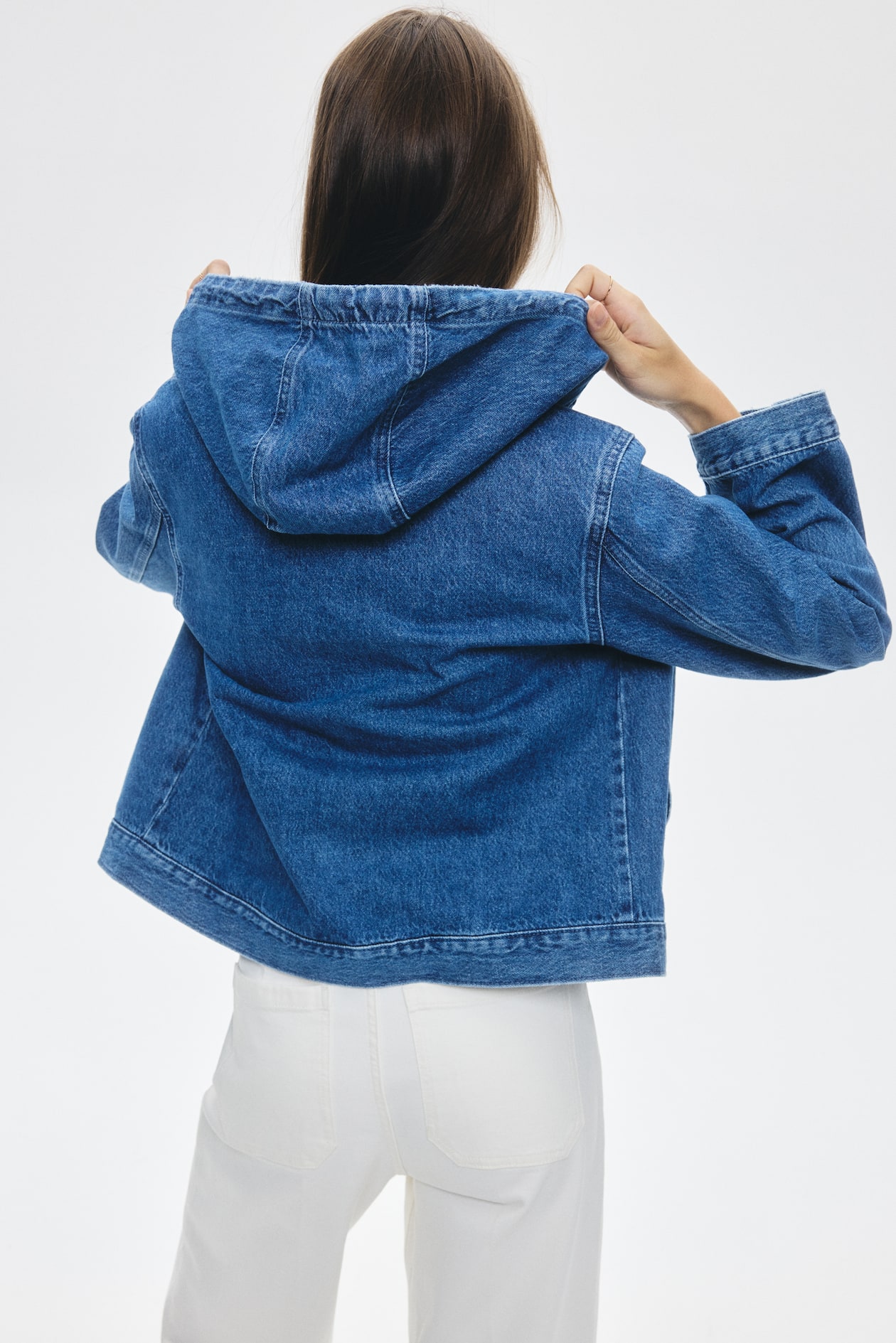 Hooded Denim Jacket - image 5