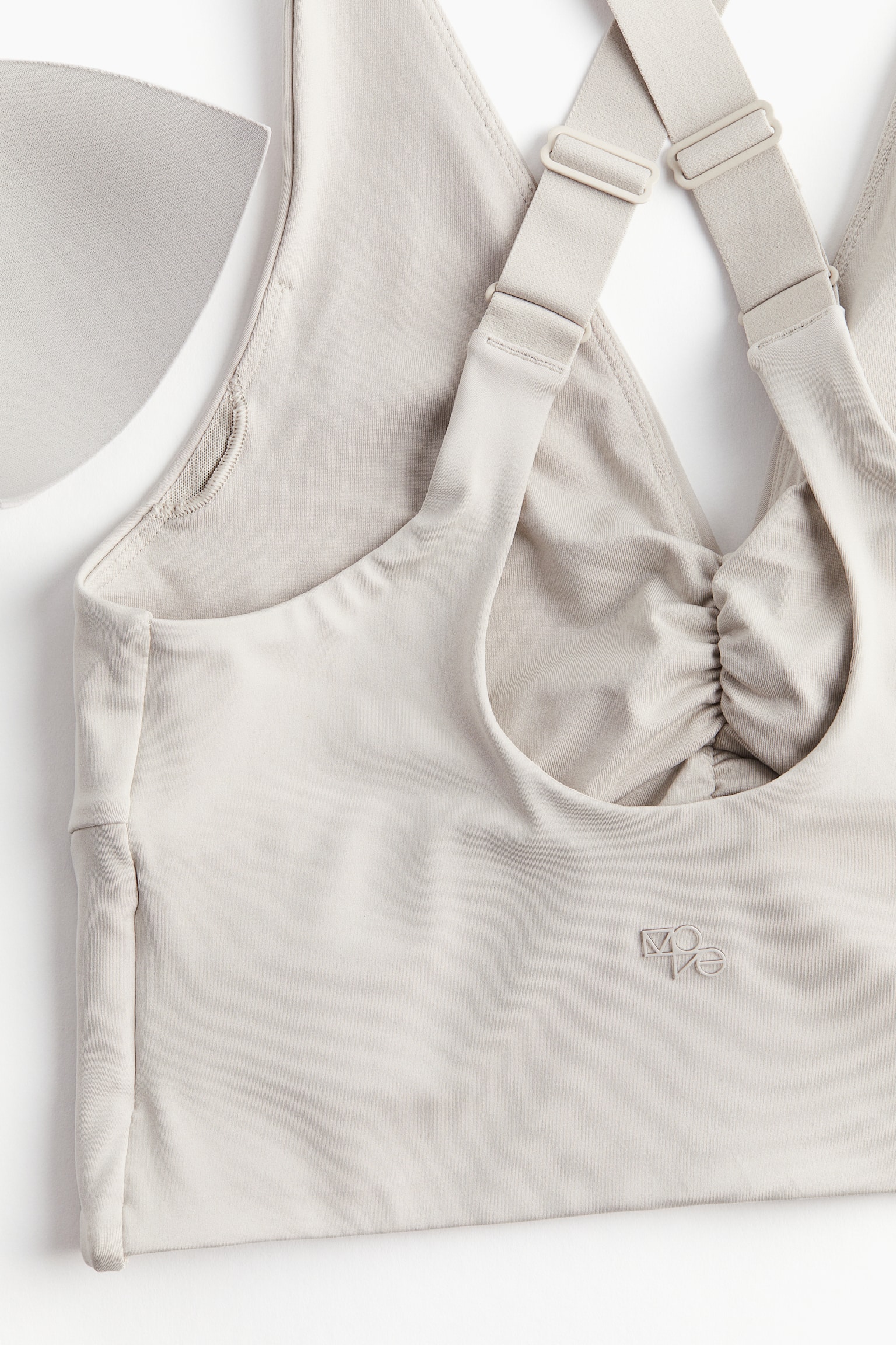Спортивное бра SoftMove™, лёгкая поддержка — H&M, цвет: Светлый бежевый — фото 2