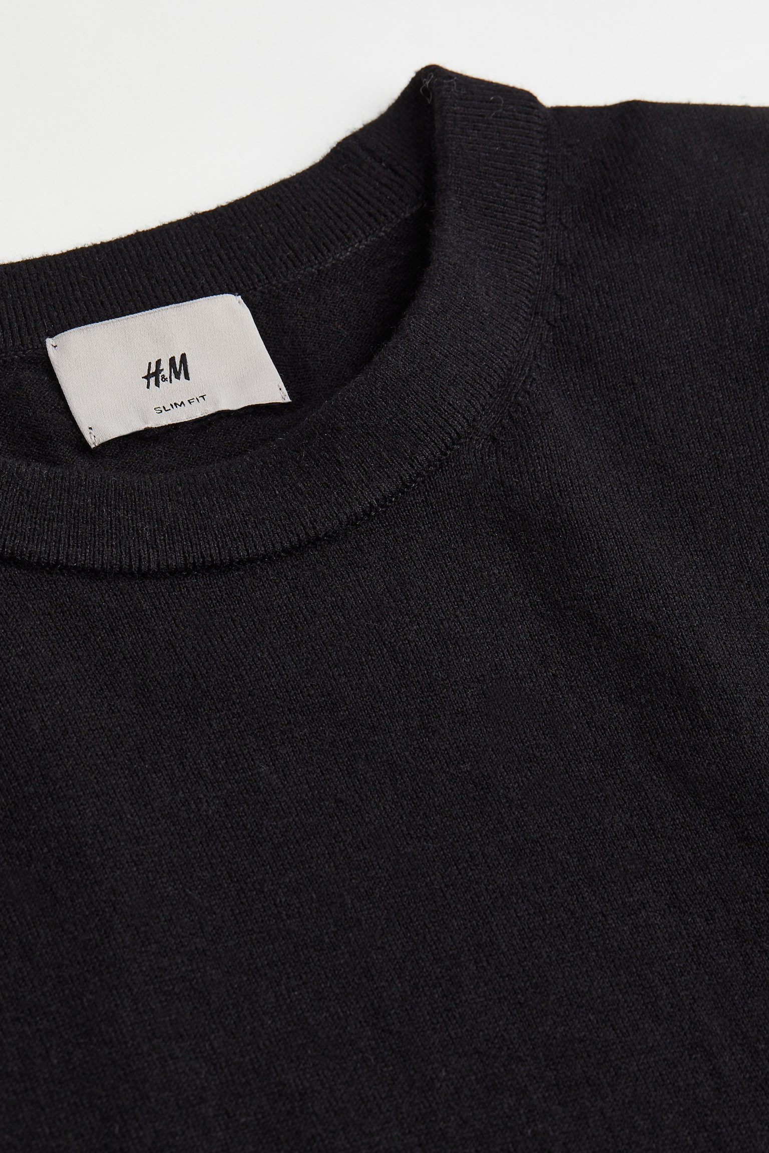 Slim Fit Cashmere Blend Sweater - Black/Navy blue/Light mole - 2