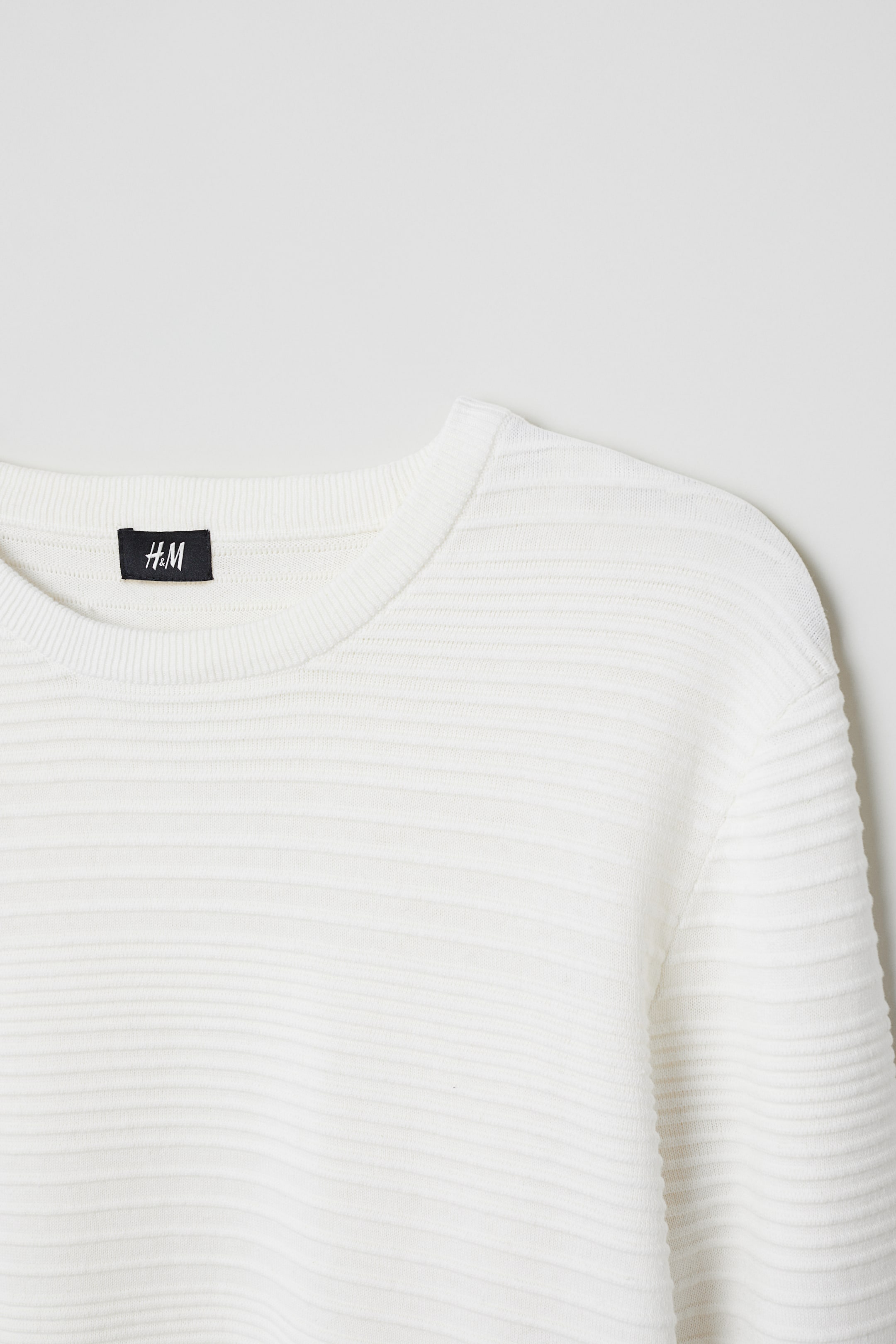 Agrandir l'image: Pull en maille texturée - Blanc - HOMME | H&M FR 2