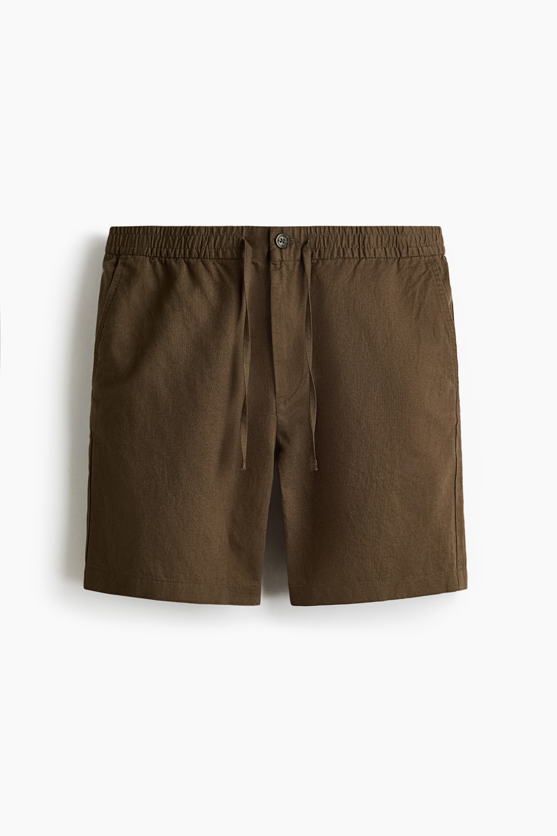 Regular-Fit Linen-Blend Shorts - Khaki green/Cream/Black/White/Dark brown