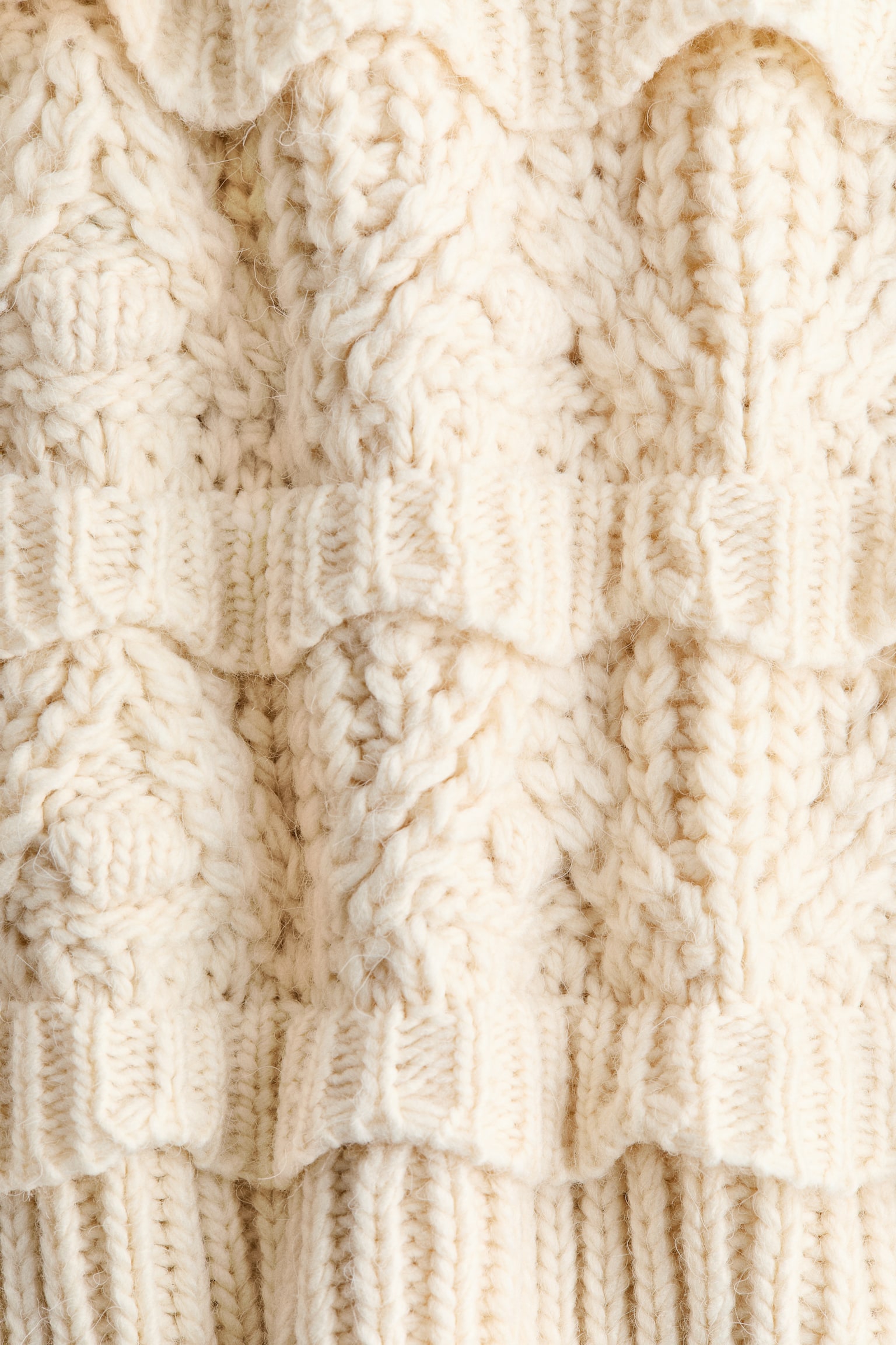 Tekstüre Triko Kazak - Açık bej - 4