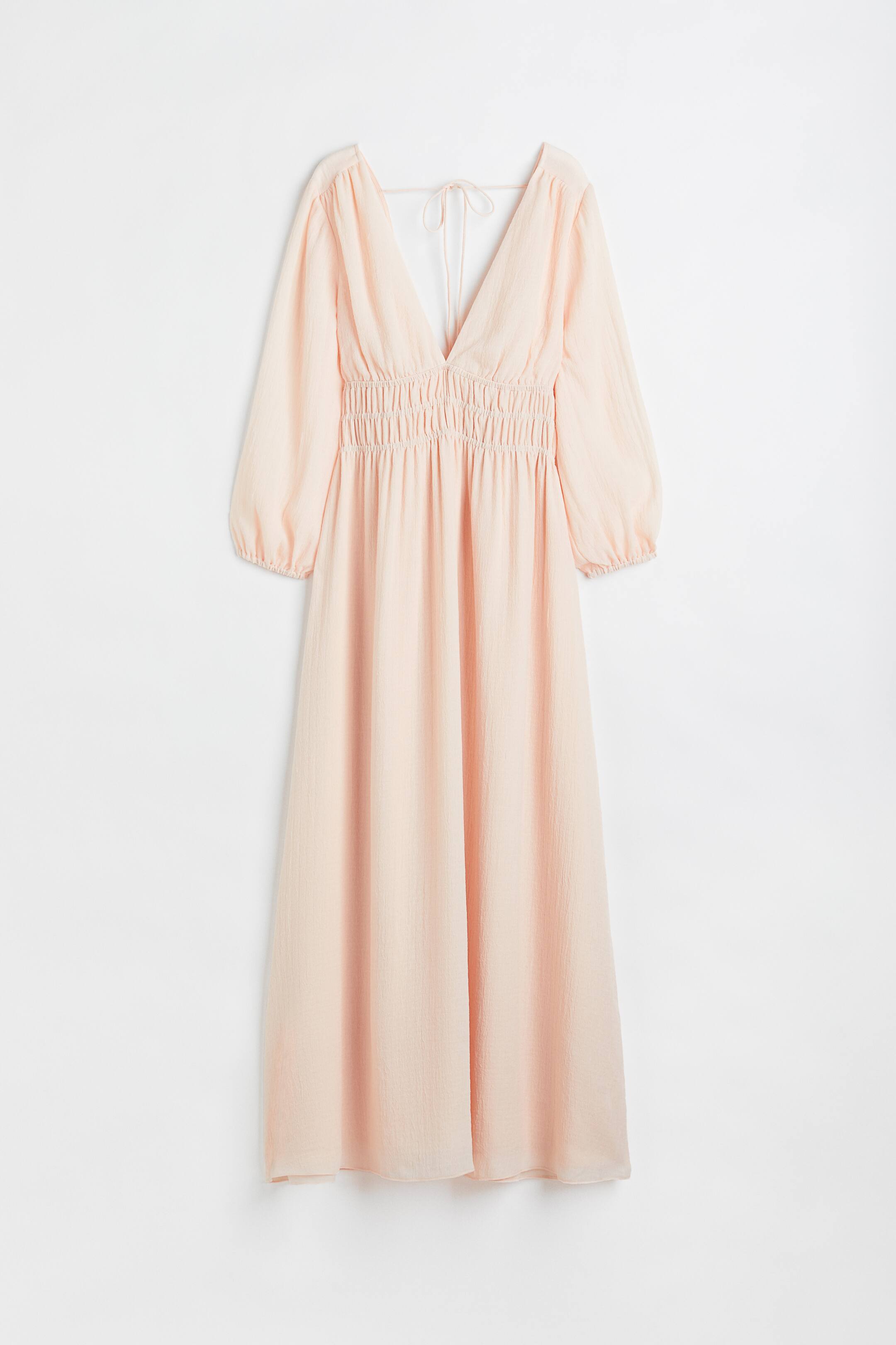 V-neck Dress - V-neck - Long sleeve - Powder pink - Ladies | H&M US