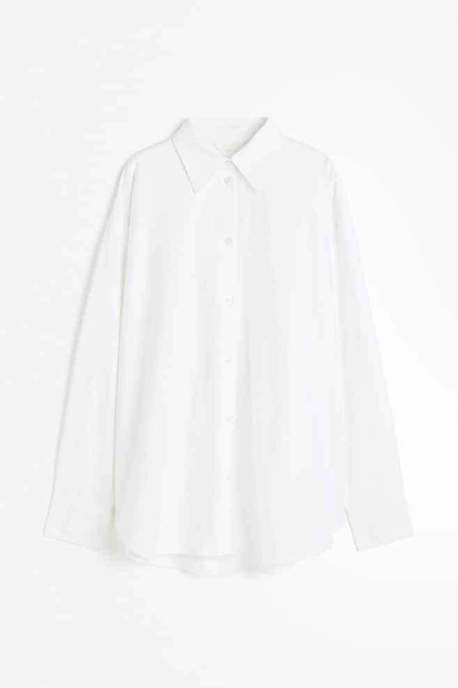 Oversized oxfordskjorte - Hvid - 2