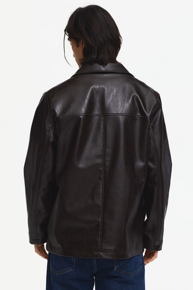 Coated jacket - Dark brown - 5