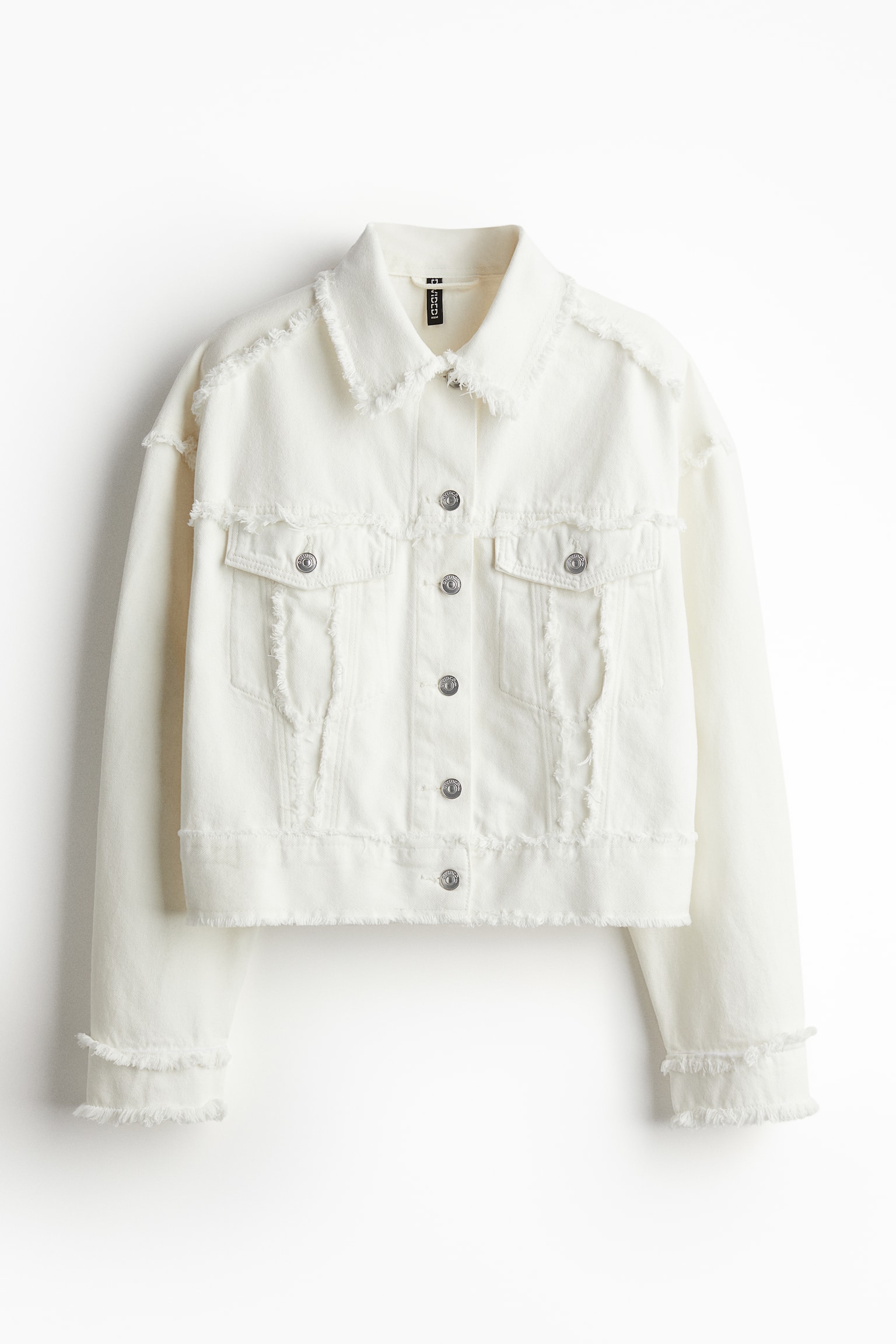 Short Denim Jacket - Cream/Black/Light denim blue - 2