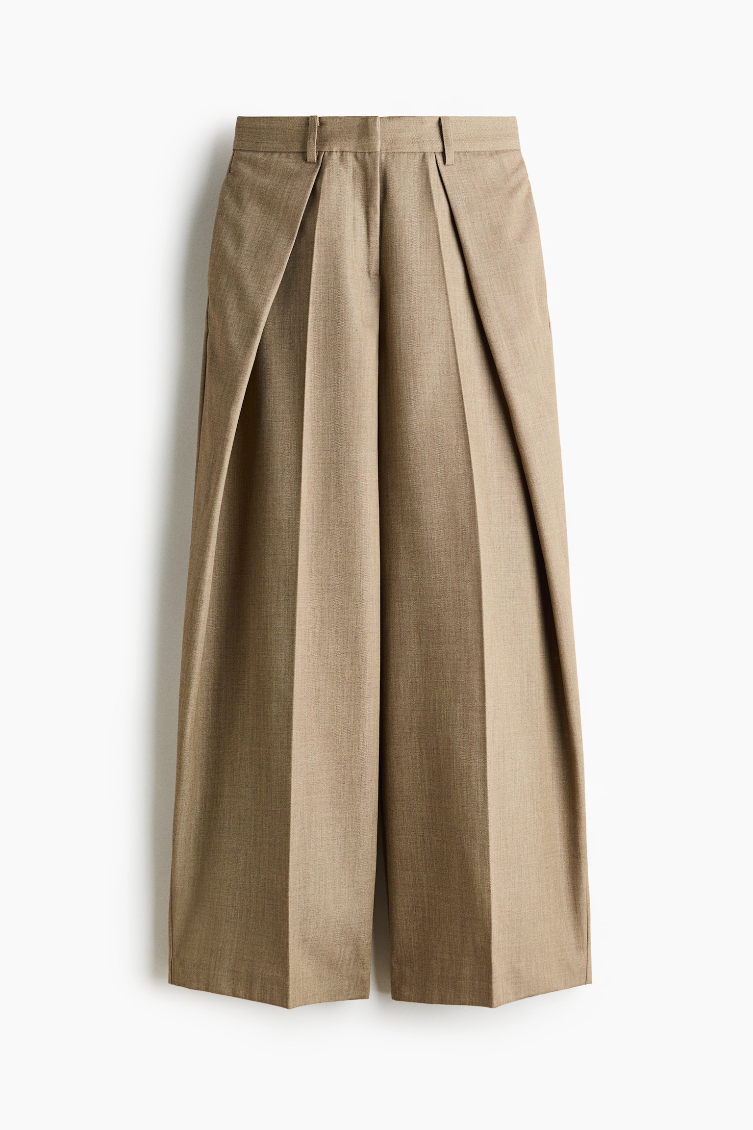 Wrap-detail tailored trousers - Beige - 1