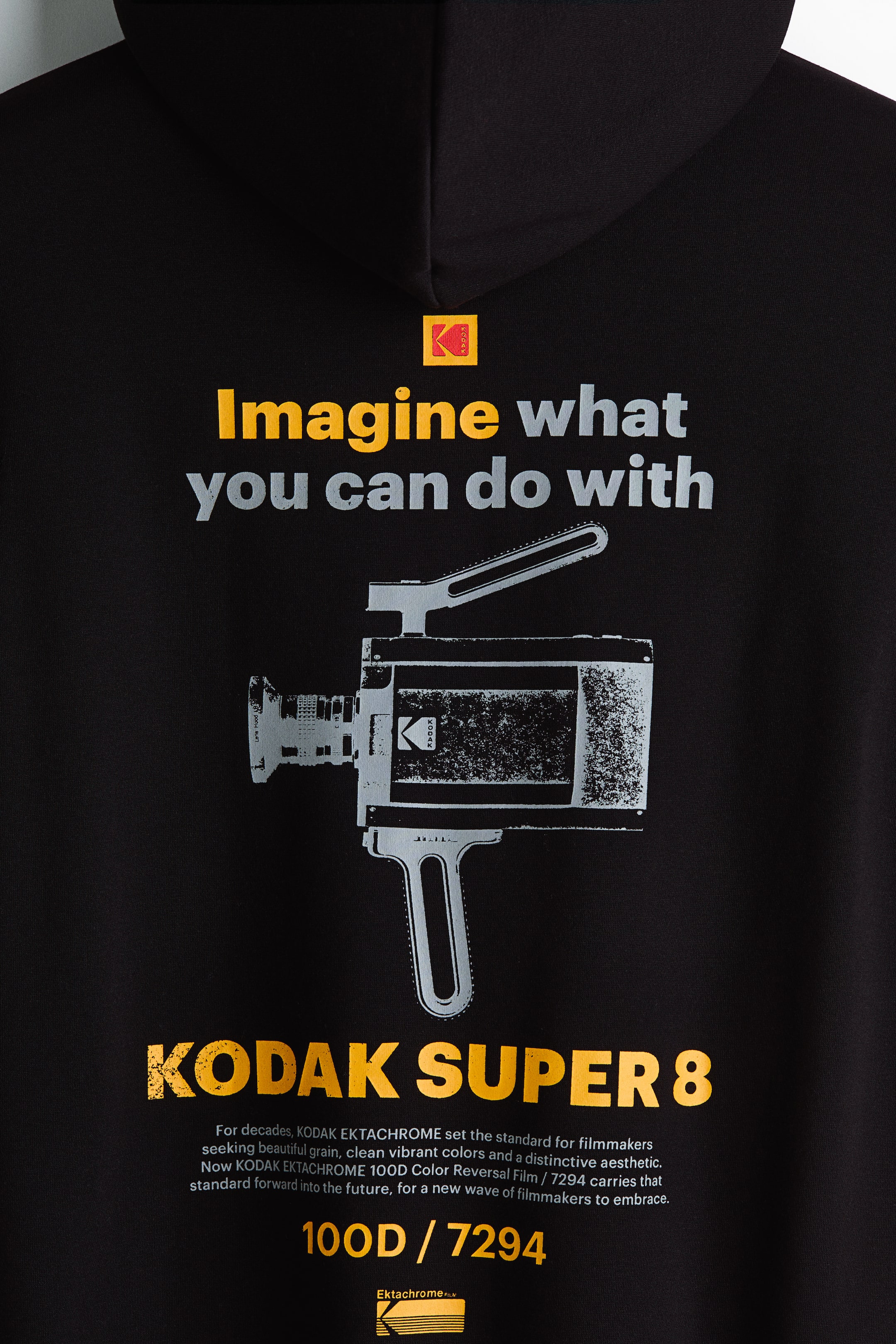 View larger image: Loose Fit Printed hoodie - Black/Kodak - Men | H&M IN 2