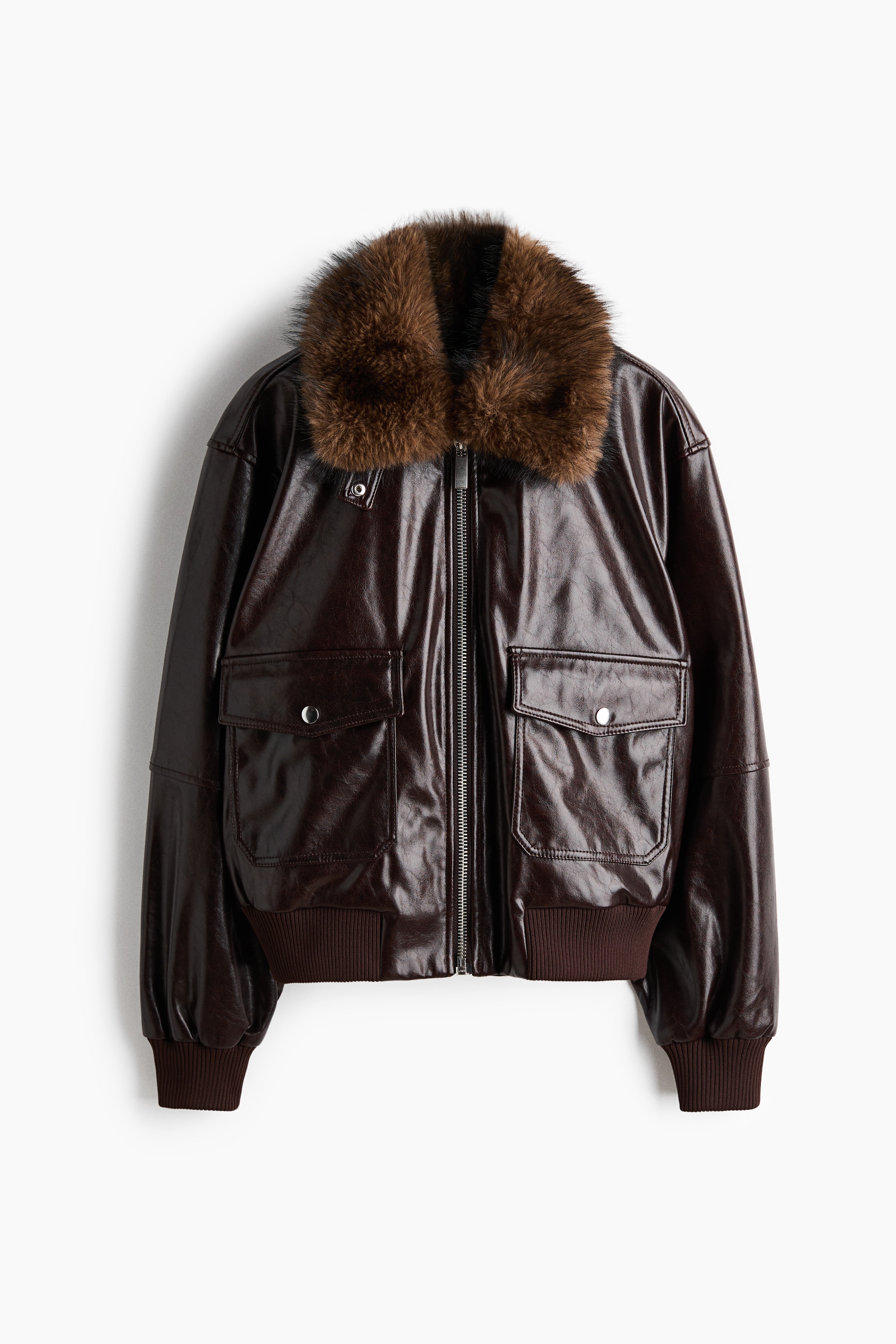 Coated jacket - Dark brown