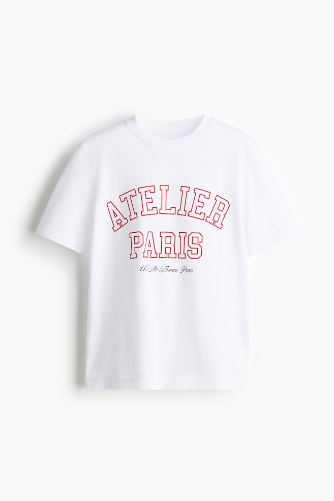 Printed T-shirt - White/Atelier Paris/Red/Amalfi Coast/Dark brown/Atelier/White/Le Marais/Light beige/Coastal Oasis/White/Le Maison/White/La Poire/White/San Sebastián/Dark red/Café Poésie - 1