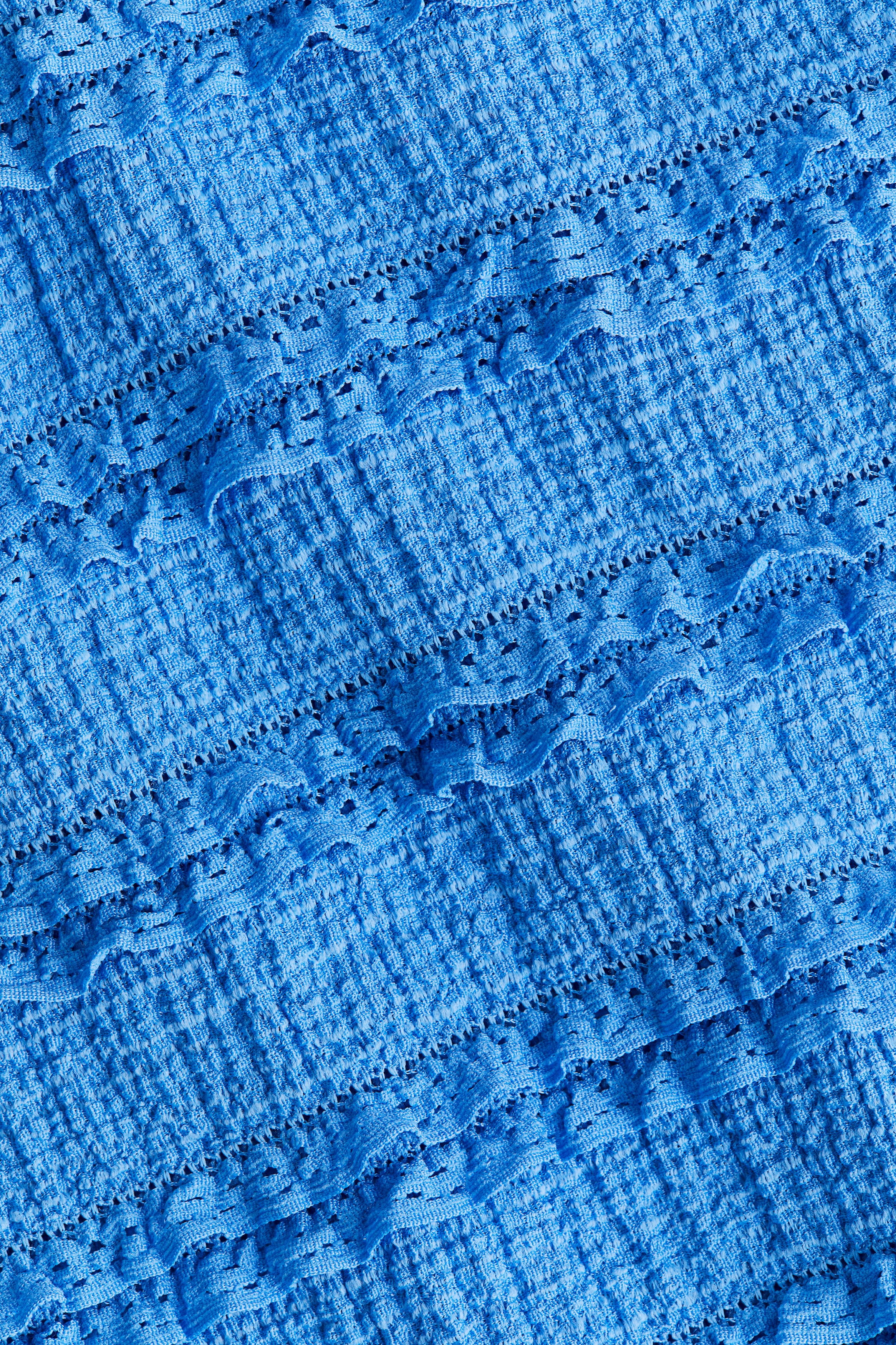 Frill-trimmed button-front top