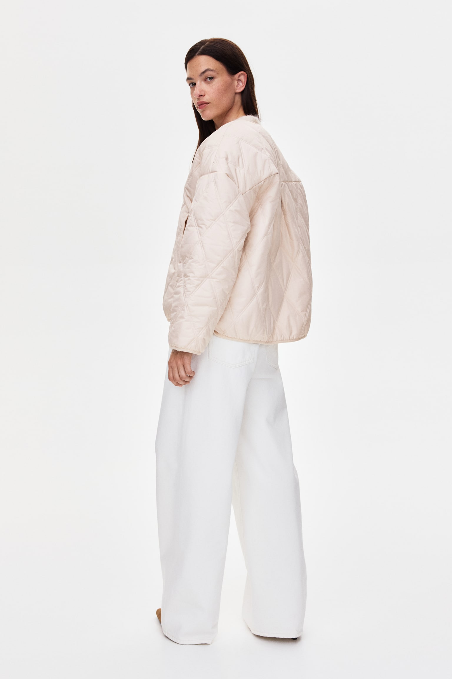 Женская куртка H&M Mama Before & After Quilted Babywearing, цвет: Кремовый — фото 6