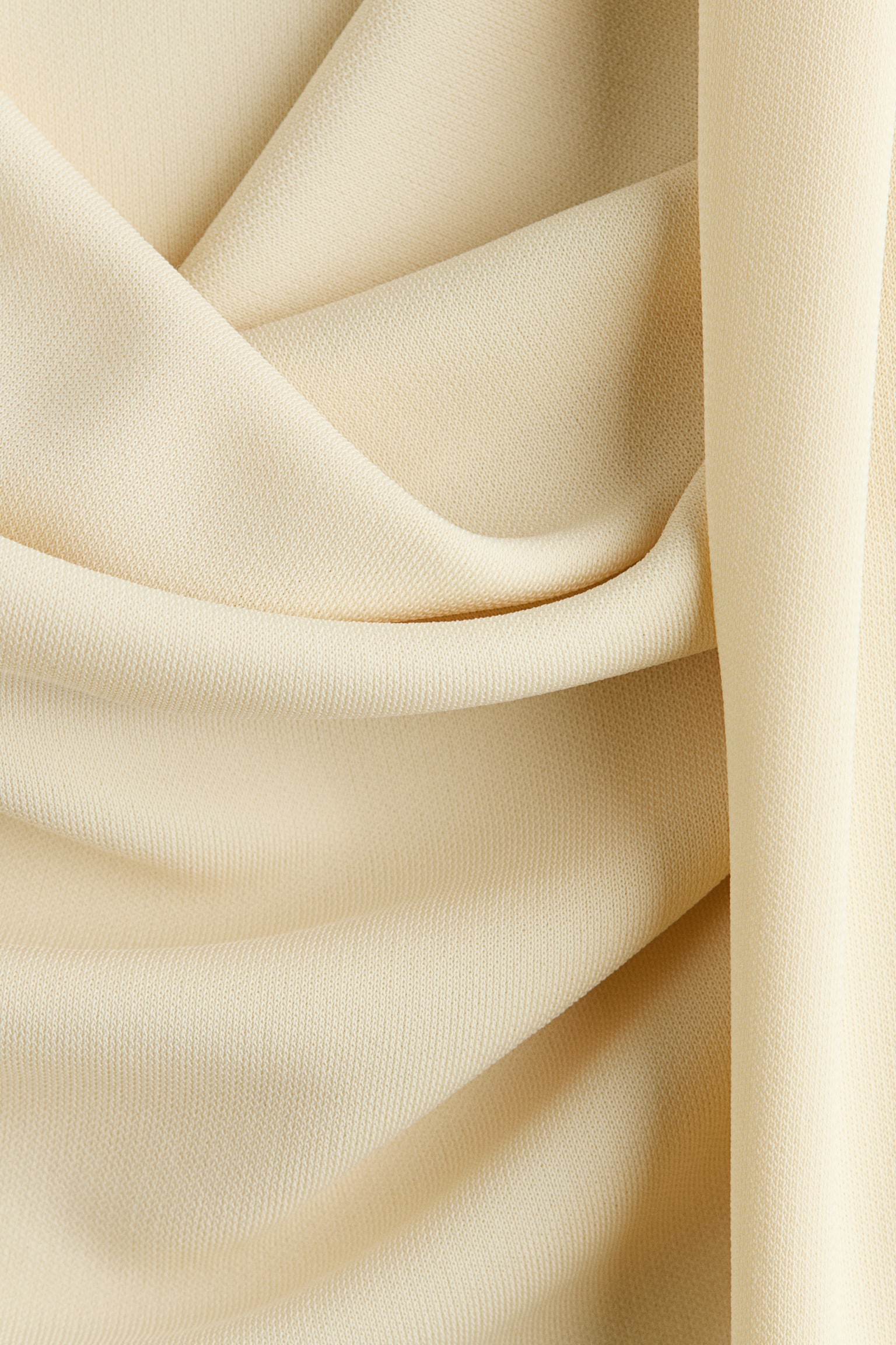 Drapiertes Top mit Schaldetail - Hellgelb - 3