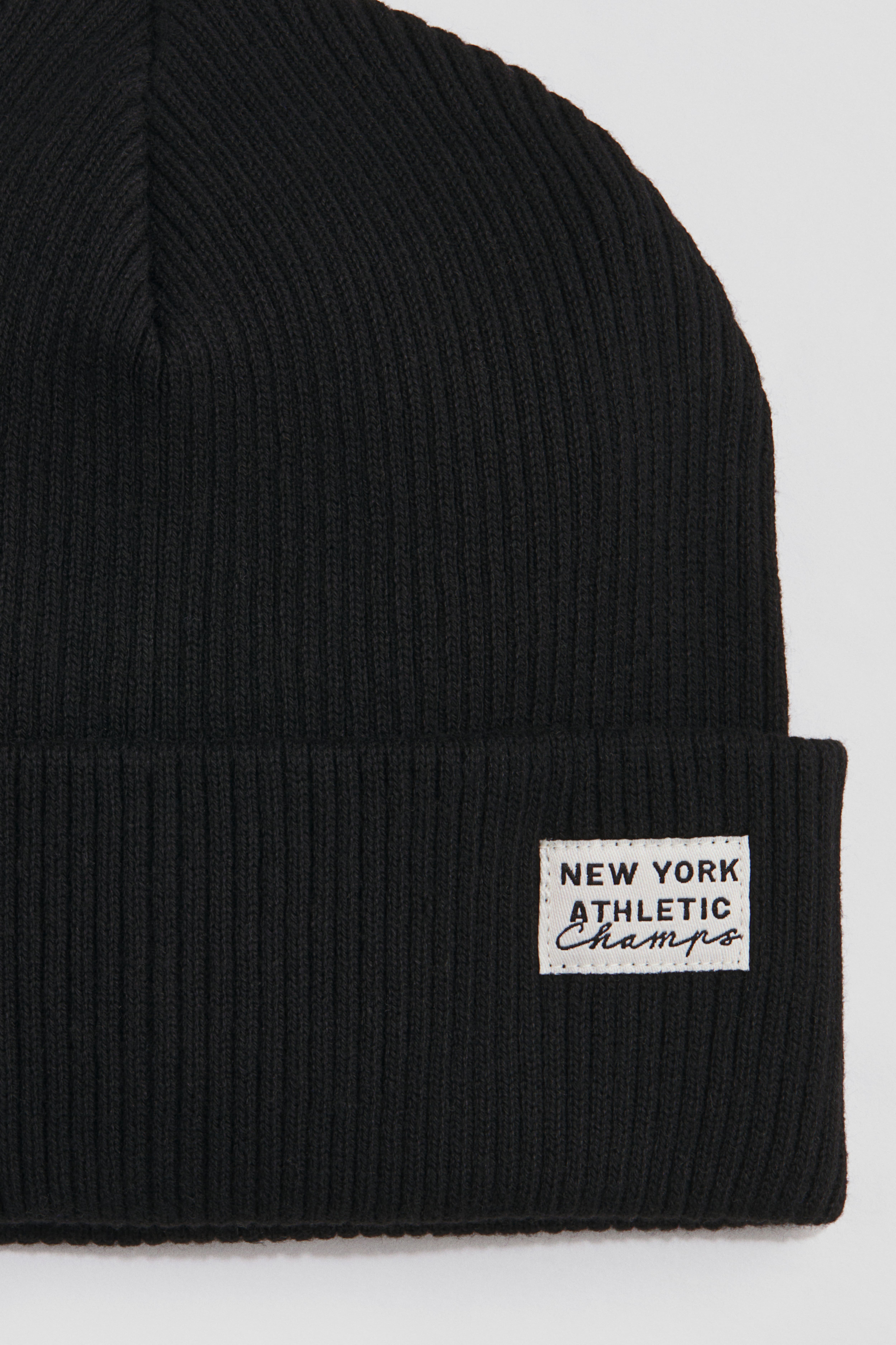 Rib-Knit Cotton Beanie