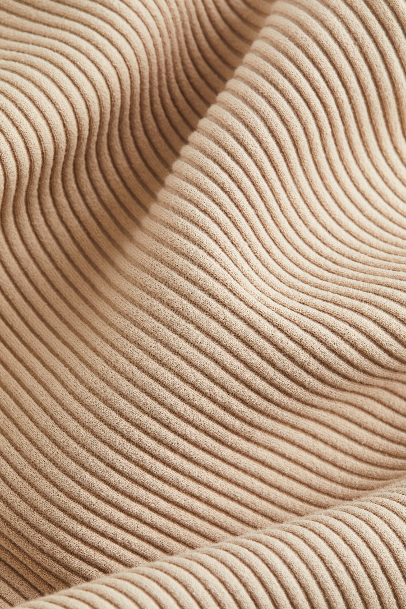 Ribbed skirt - Beige - 2