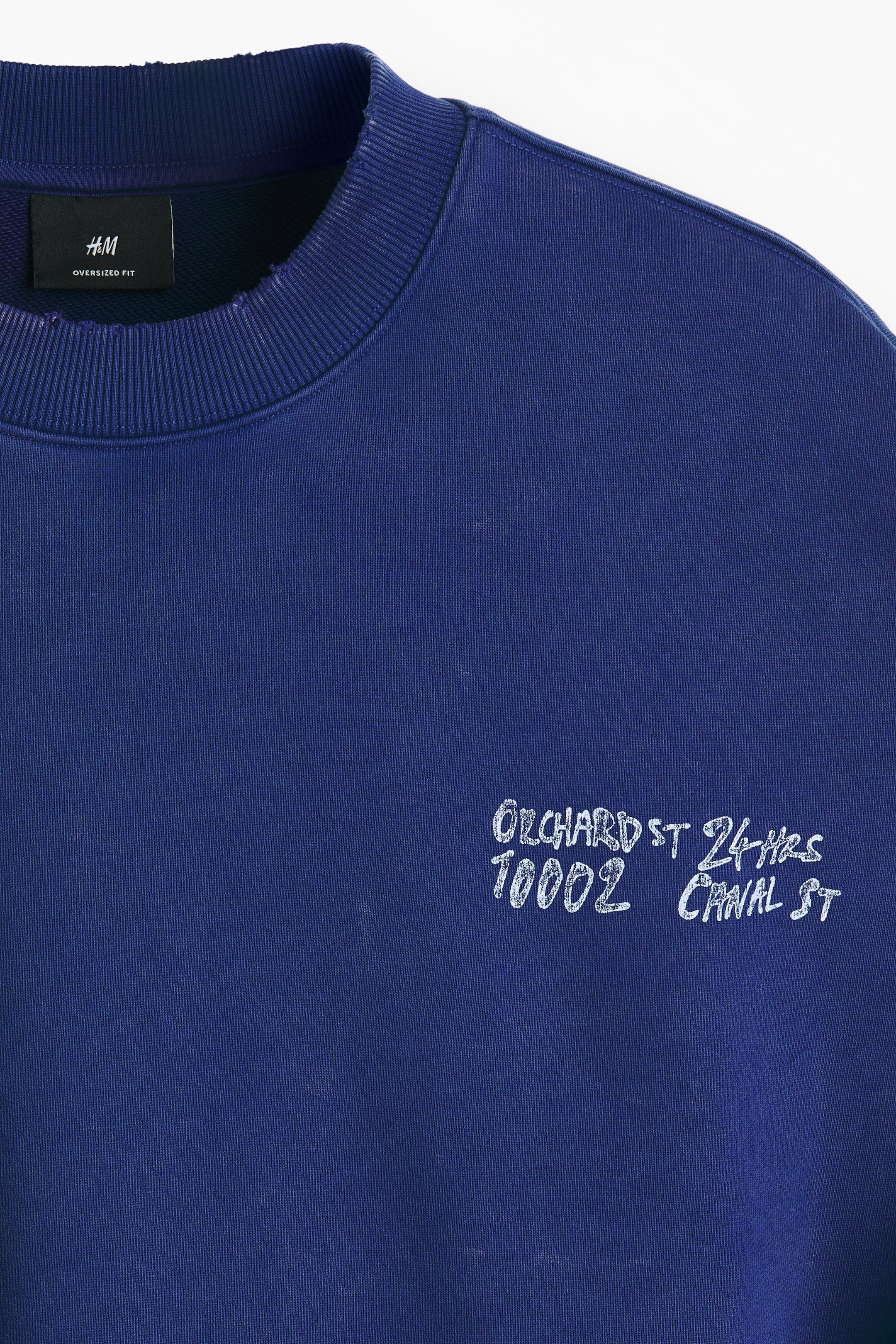 拡大画像を表示: オーバーサイズフィット プリントスウェットシャツ - ダークブルー／Orchard St - Men | H&M JP 7