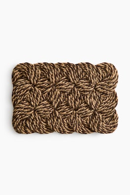 Tvåfärgad dörrmatta i kokosfiber