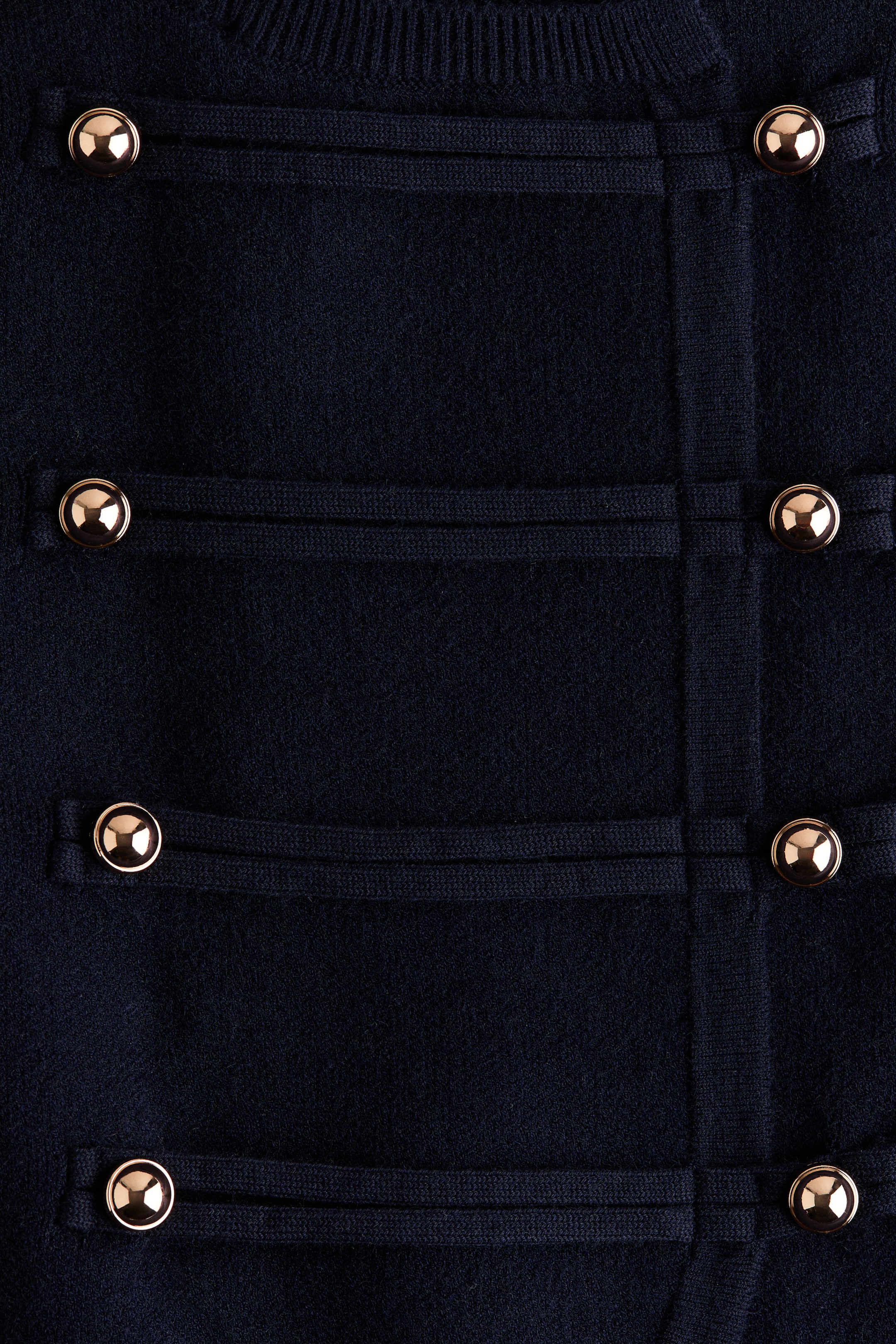 Double-Breasted Fine-Knit Vest
