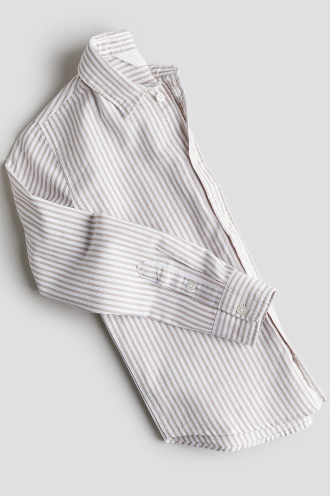 Cotton shirt - White/Beige striped/White/Navy blue/Light blue/dc/dc/dc - 2
