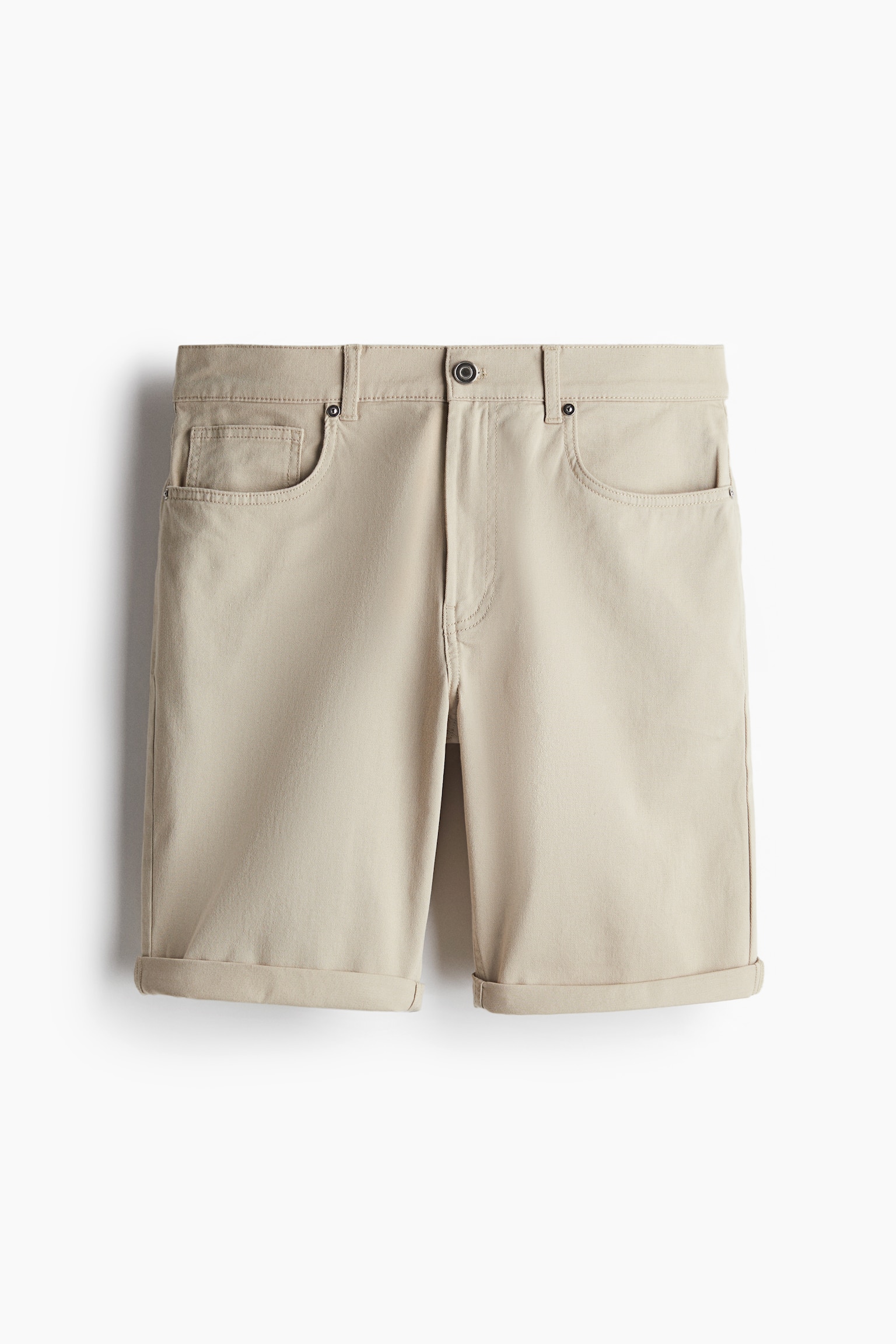 Slim Fit Cotton twill shorts - Light beige/Black/White/Dark grey/Dark grey - 2