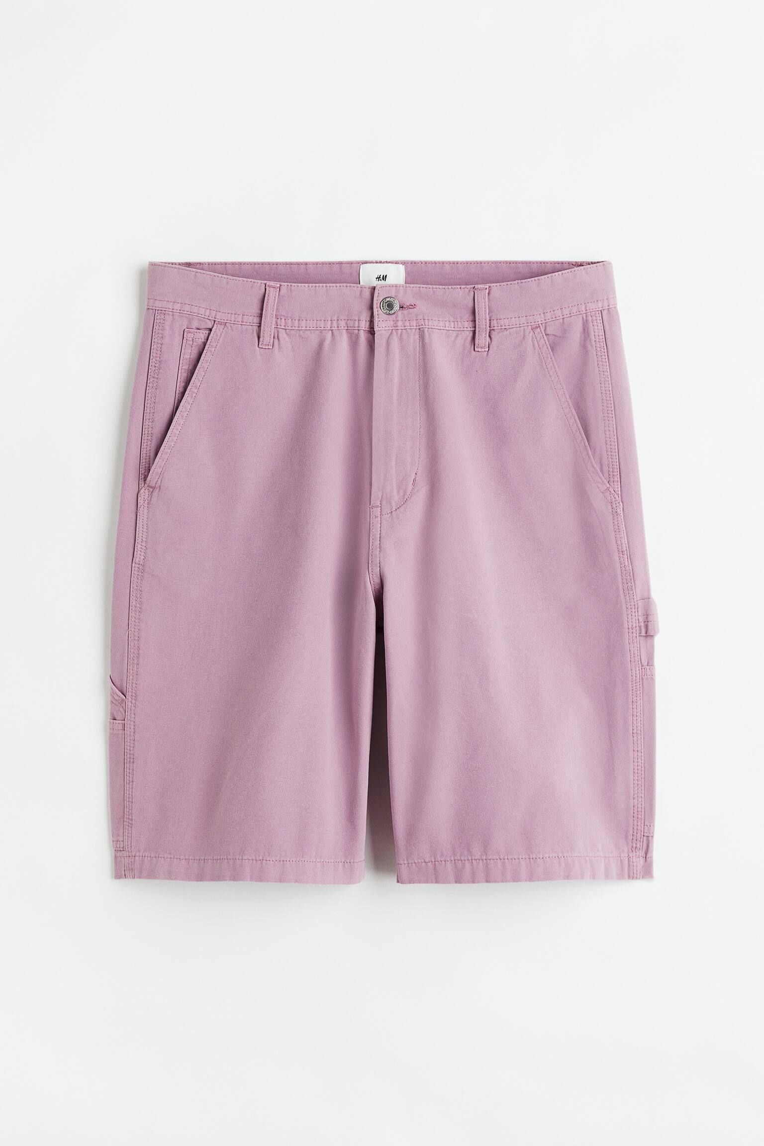 Relaxed Fit Canvas shorts - Purple - 1