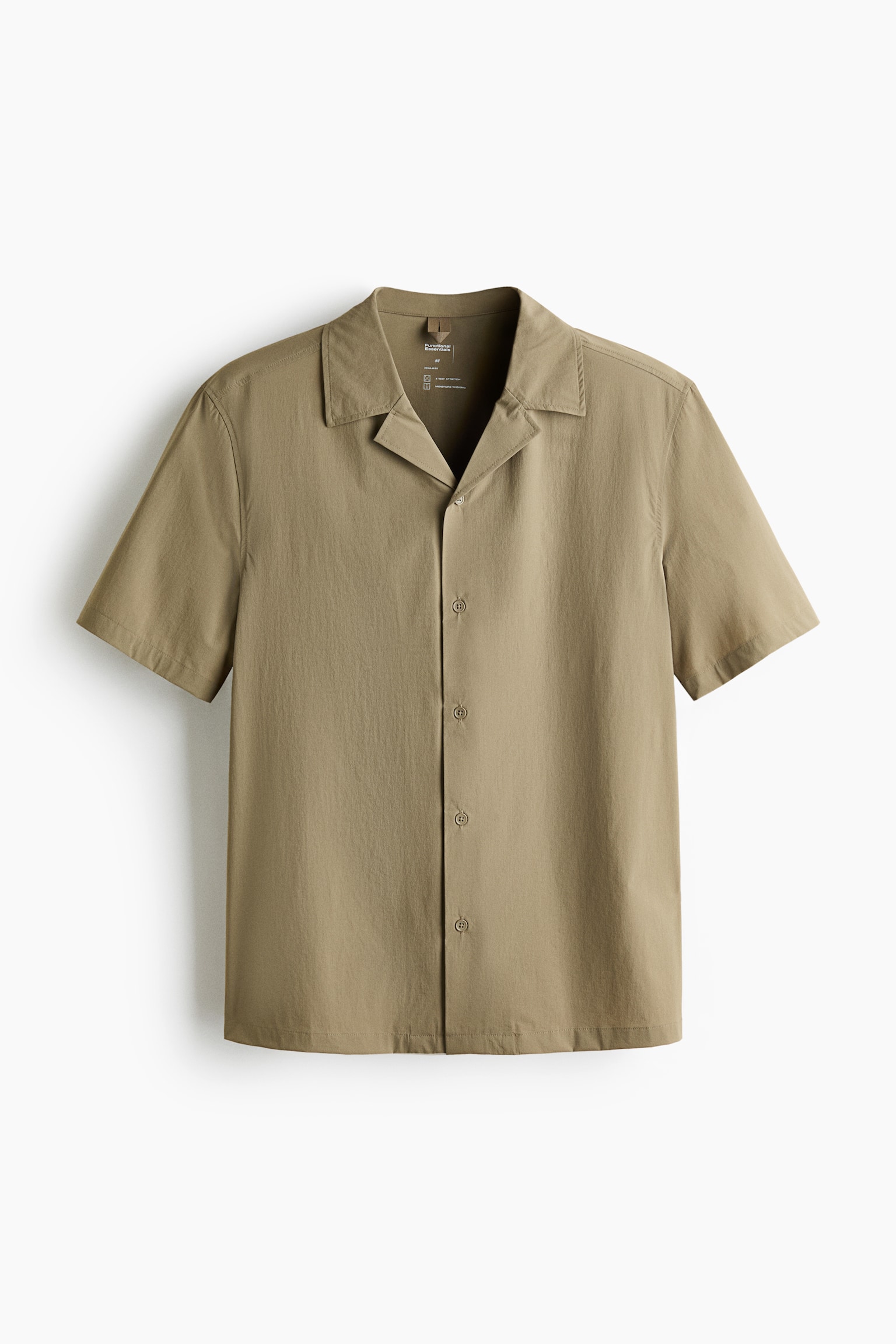 Four-Way Stretch Regular-Fit Shirt - Khaki green