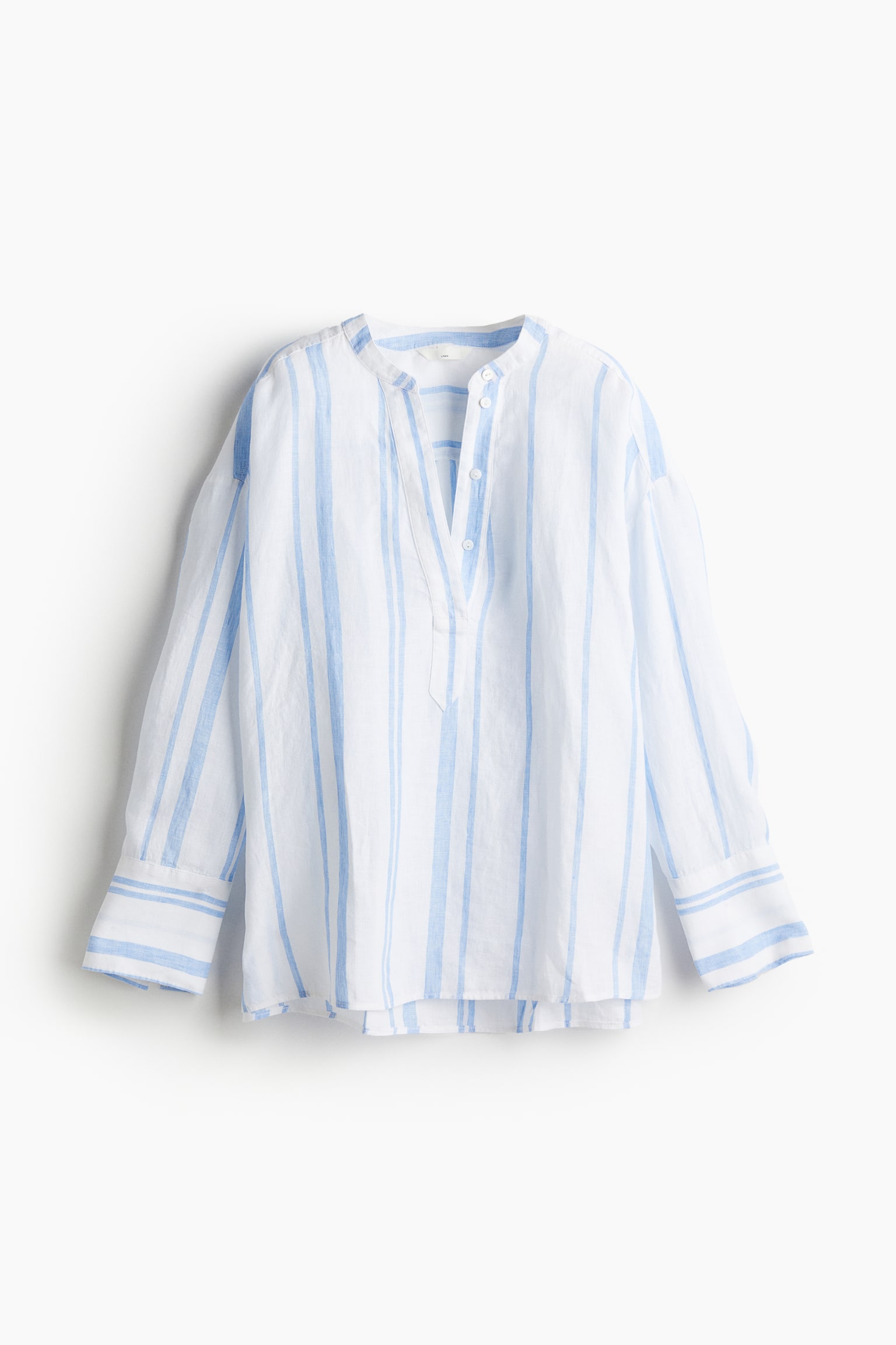 Popover Linen Shirt - White/Stripe/White/Stripe/White - 2