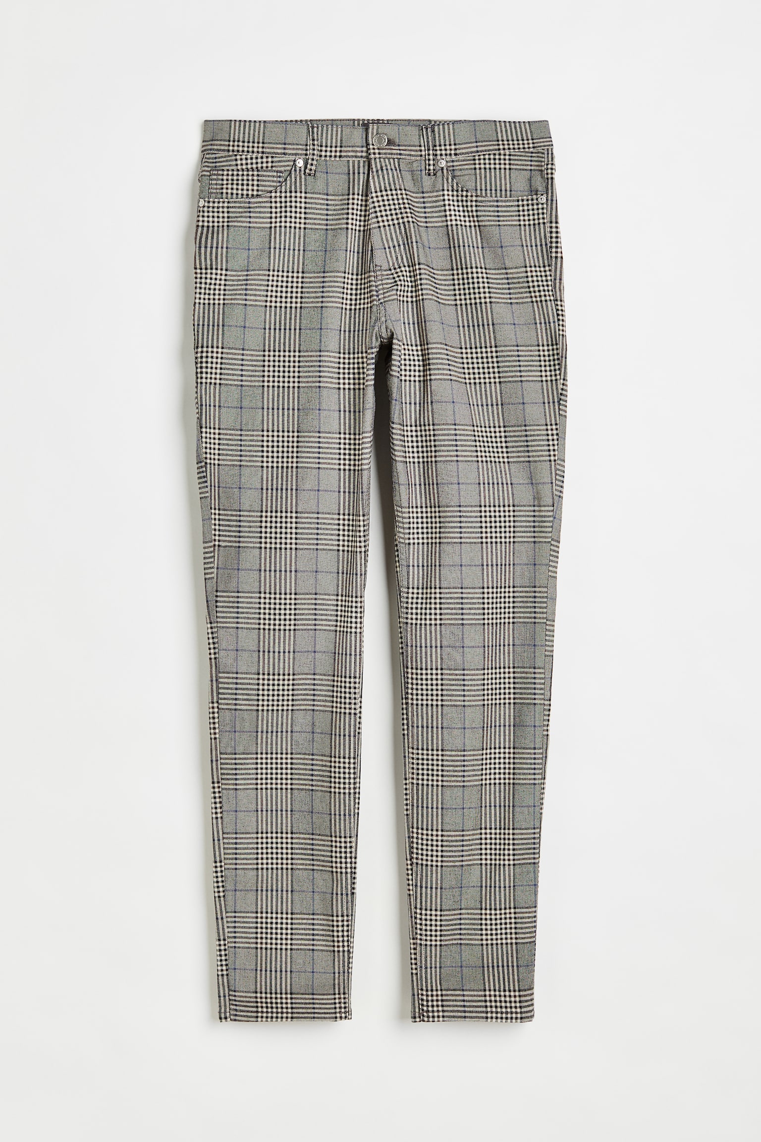 Skinny Fit Twill trousers - Brown/Blue checked