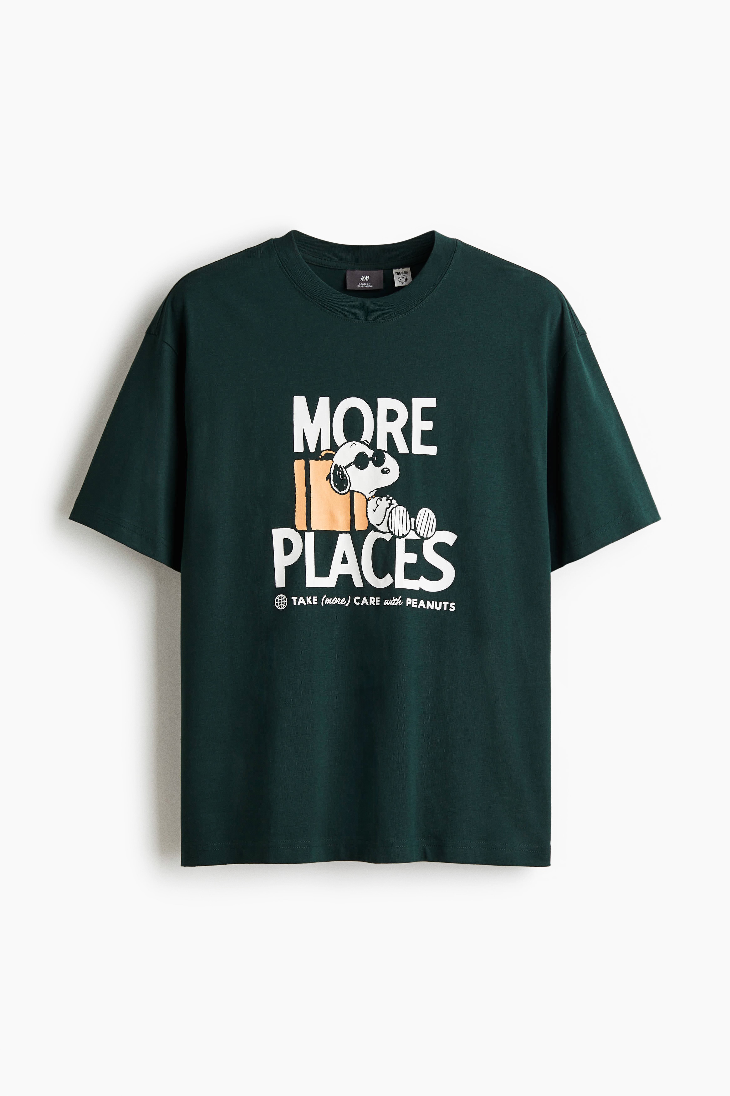 Loose Fit T-shirt - Dark green/Snoopy/Black/Nirvana/Black/Florida Gators/Black/ 2pac/White/Claude Monet/White/Honda/White/Snoopy/White/Reservoir Dogs/White/Claude Monet/White/Johnny Cash/Black/Pink Floyd/White/Keith Haring/White/Red Hot Chili Peppers/Black/Oasis/White/Pulp Fiction/White/NASCAR/White/Jaws