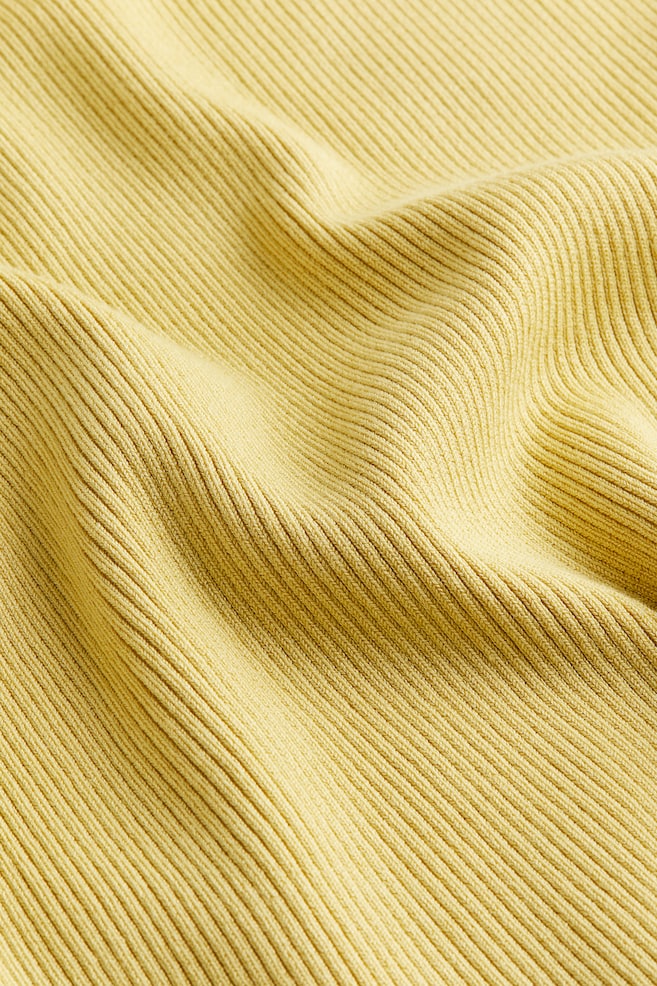 Rib-knit skirt - Dusty yellow/Black/Silver-coloured - 6