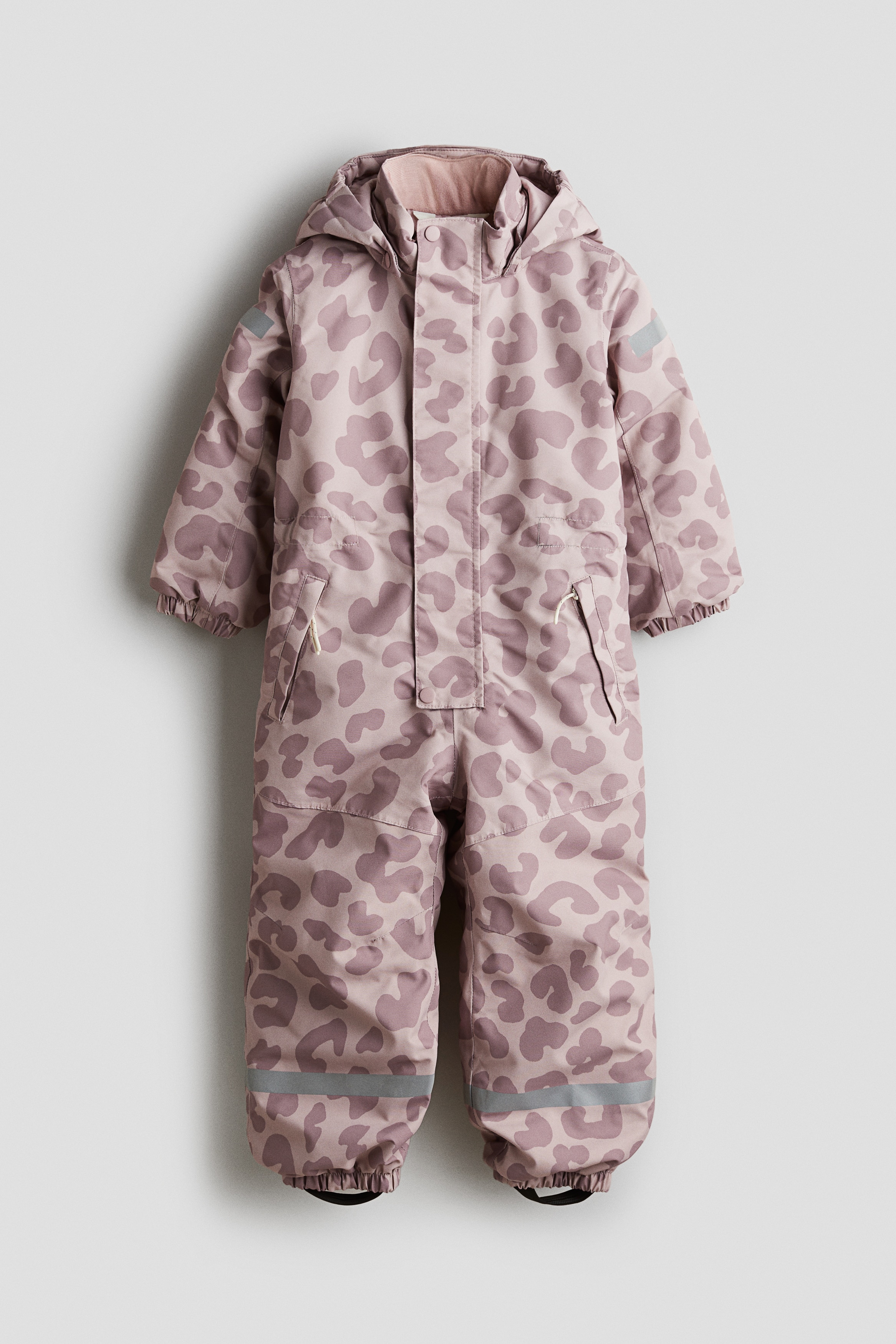 Combinaison d'hiver imperméable évolutive - Rose ancien/imprimé léopard/Noir