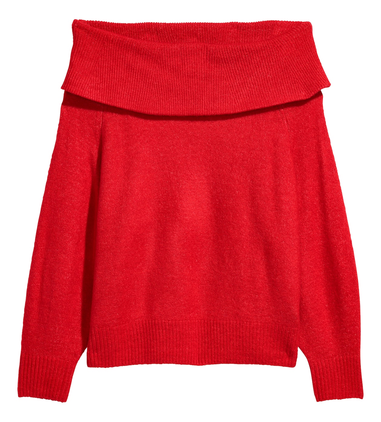 H&M+ Off-Shoulder-Pullover Rot Ladies H&M DE