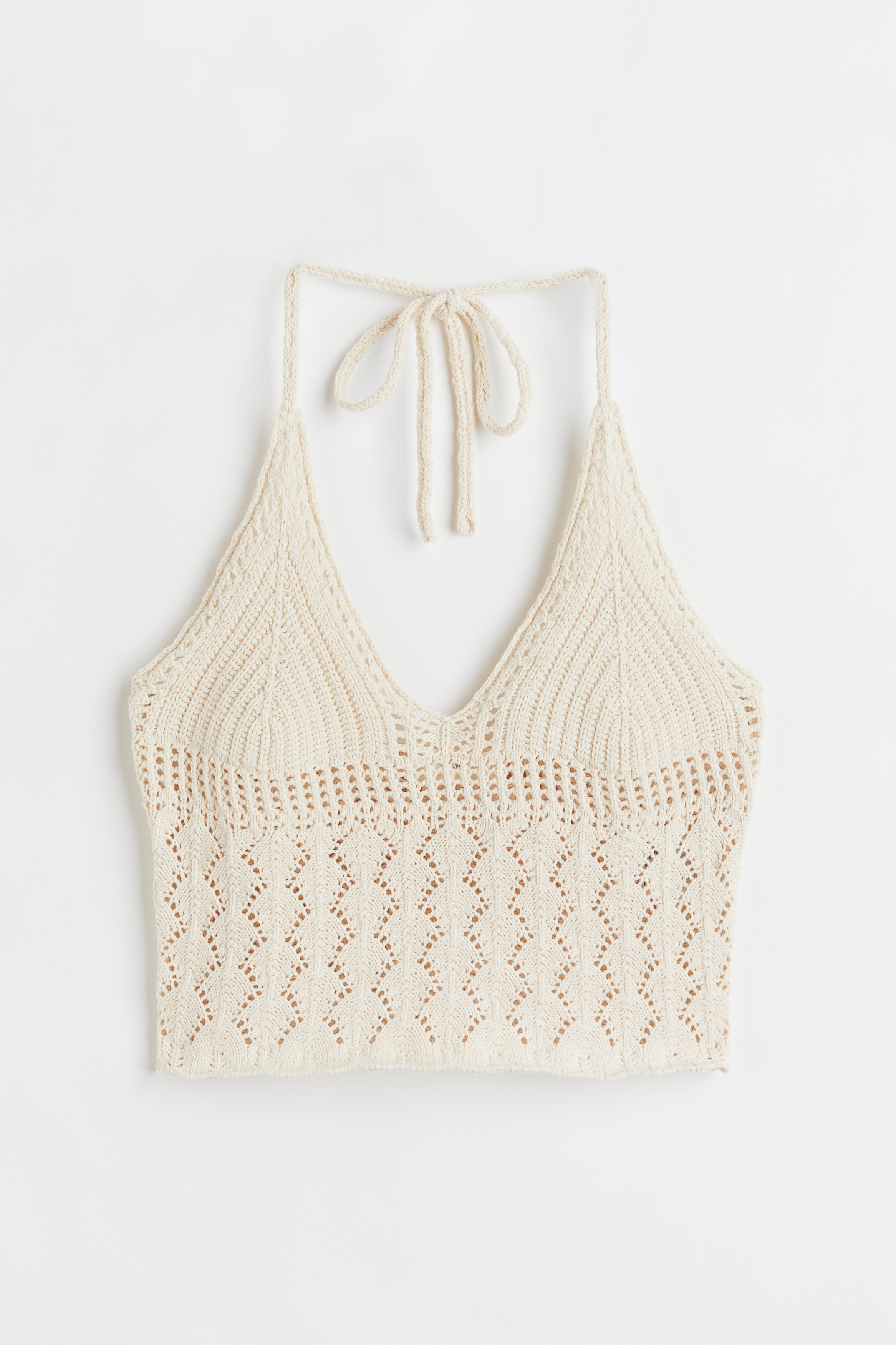 Dames - Lichtbeige Haltertop - Size: XL  - H&M