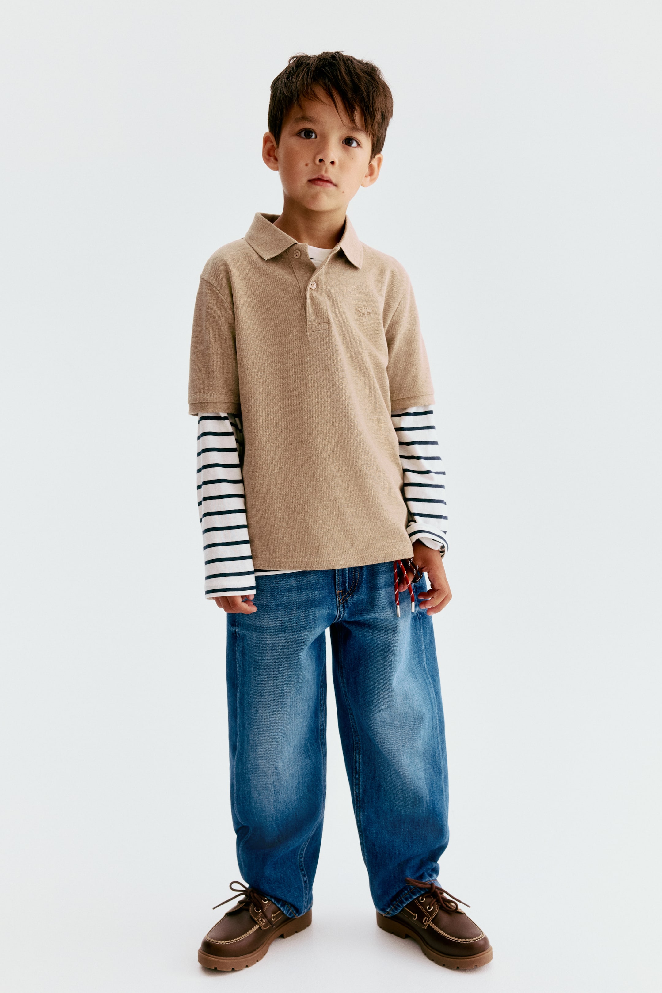 Детские рубашки H&M Embroidered-Motif Piqué Polo Shirt — фото 4