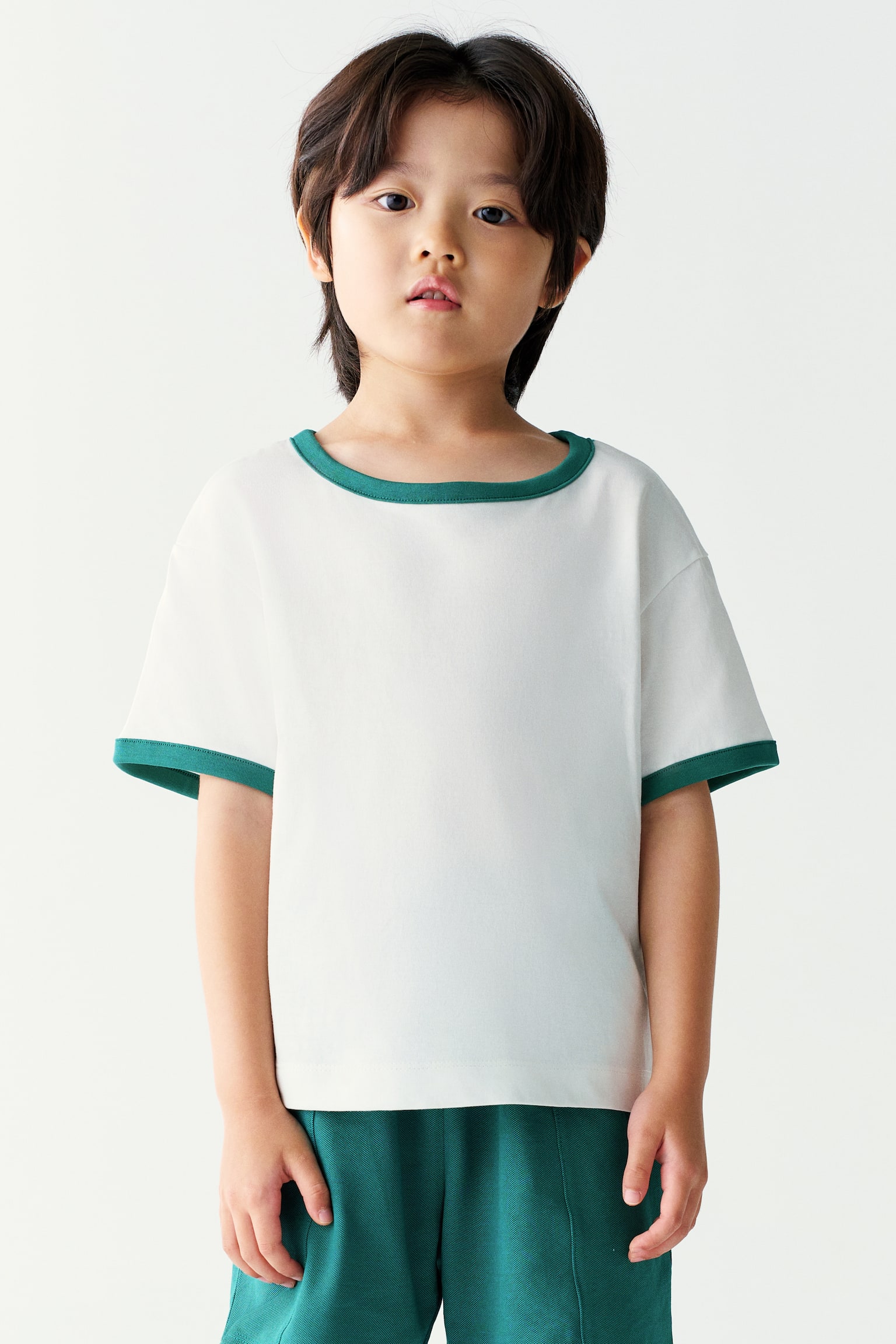 COOLMAX® T-Shirt - White/dark green/Light blue/Dark green/Black/Dark red/white/Navy blue/white - 1