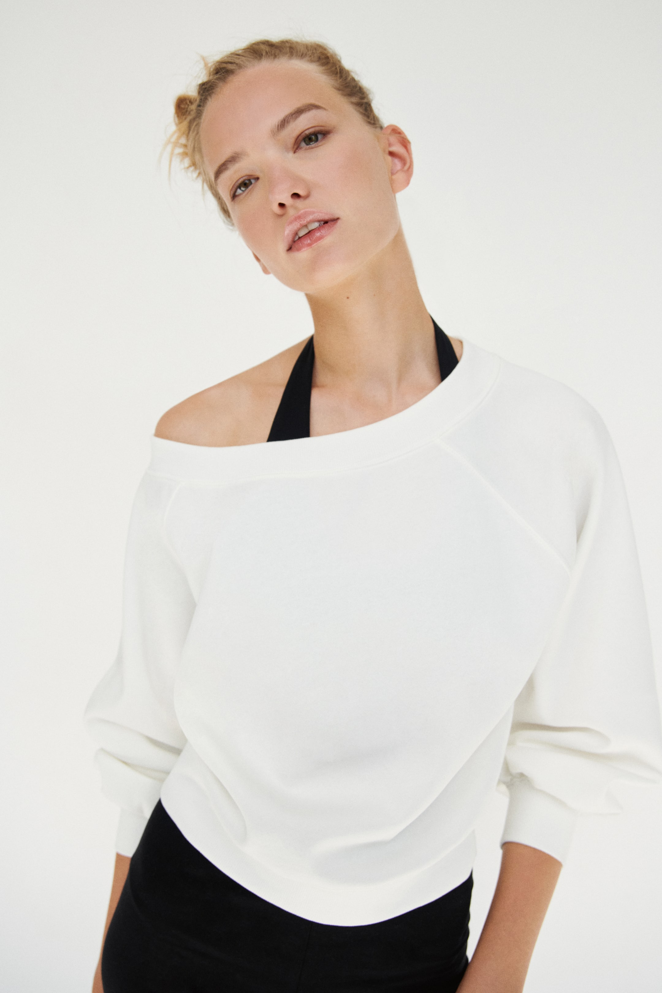 Off-the-Shoulder Sweatshirt