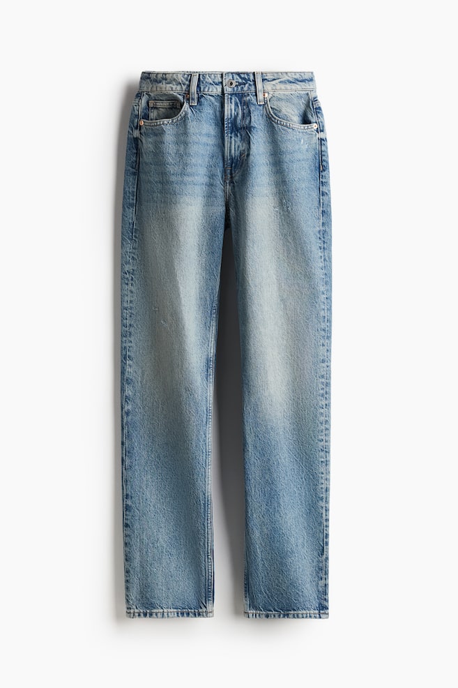 Straight High Jeans - Licht denimblauw/Zwart/Marineblauw - 1