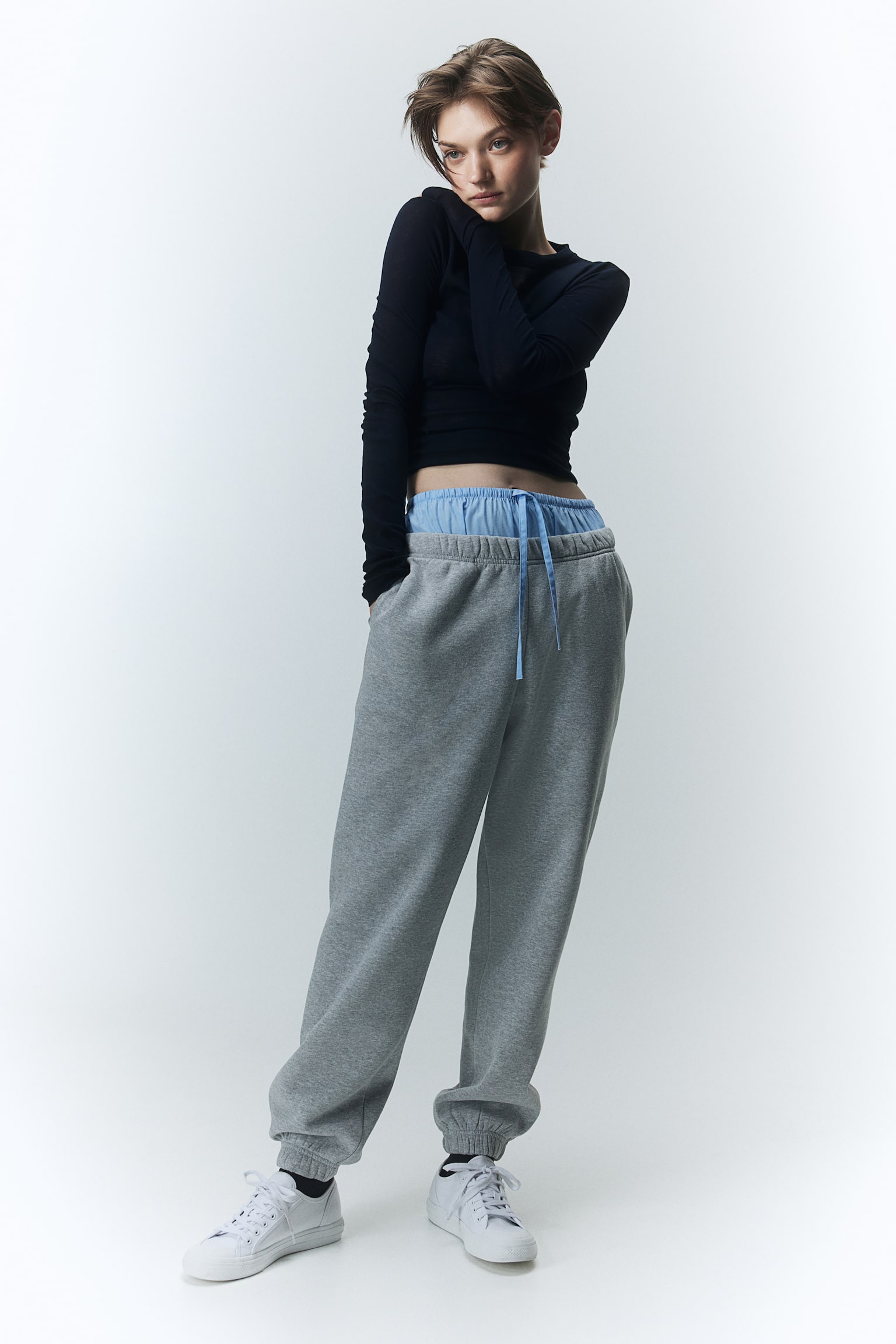 Track Pants - Light grey marle/Dark grey/Light grey/Dark grey/Dark green/Plum purple - 1