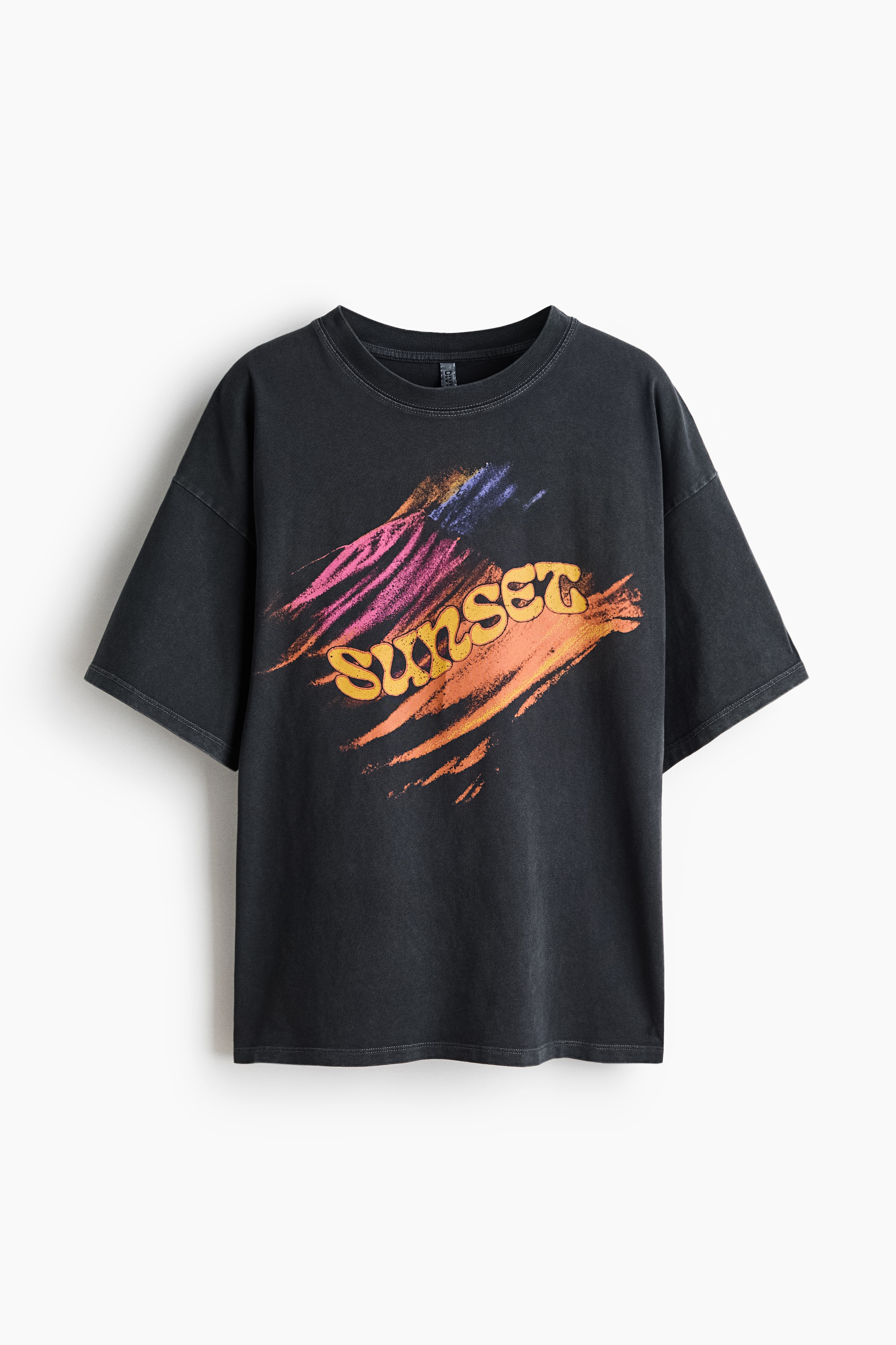 Oversized printed T-shirt - Dark grey/Sunset/Dark grey/Sunset/Orange/Sunset Bohemian