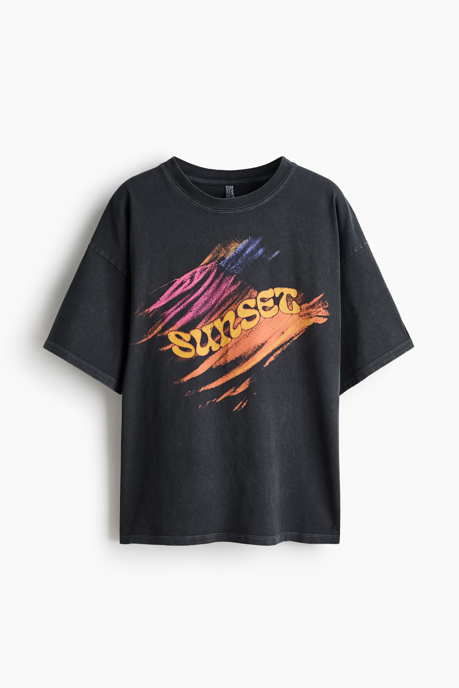 Oversized printed T-shirt - Dark grey/Sunset/Orange/Sunset Bohemian - 1