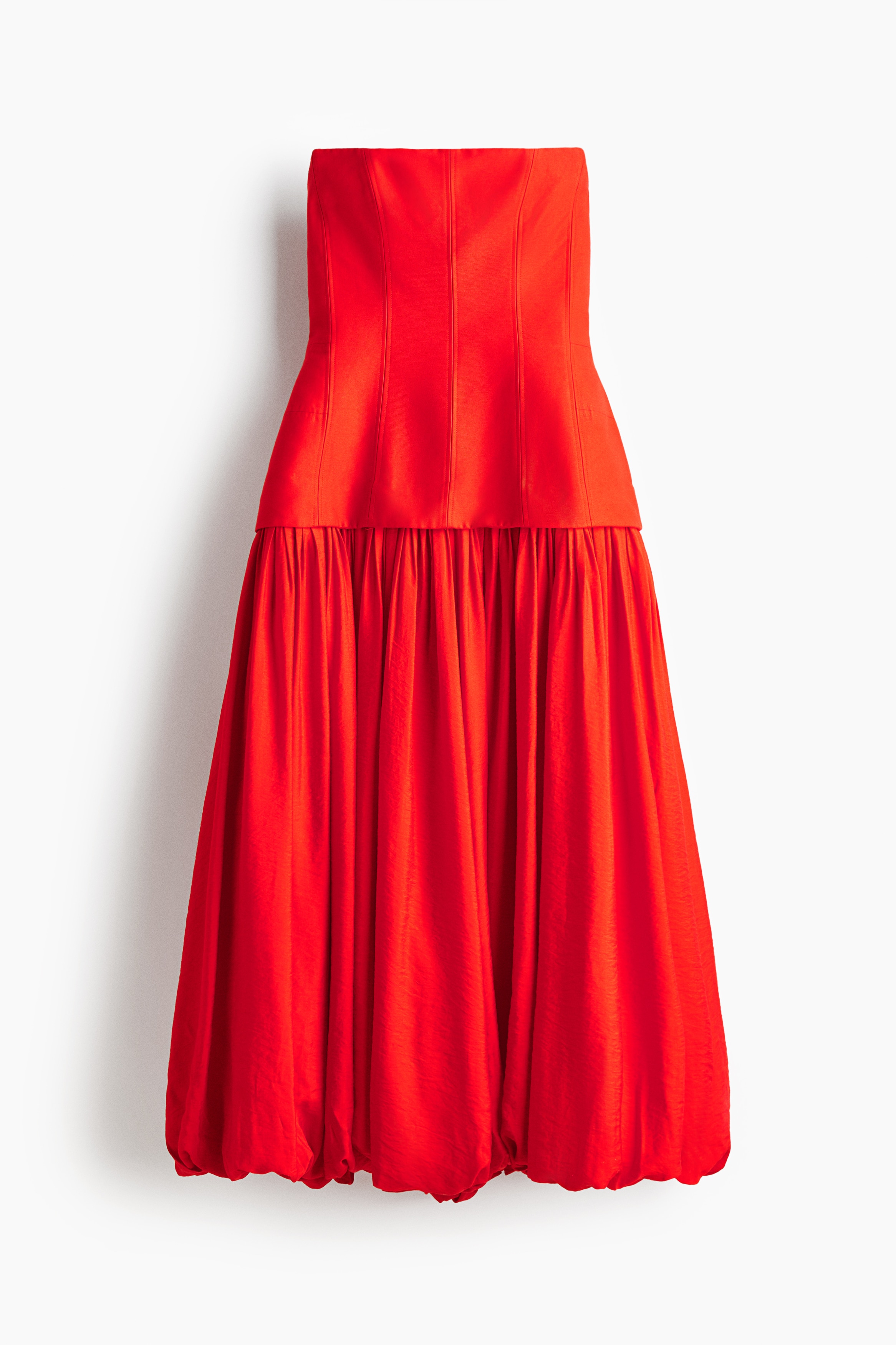 Hourglass bandeau dress - Bright red